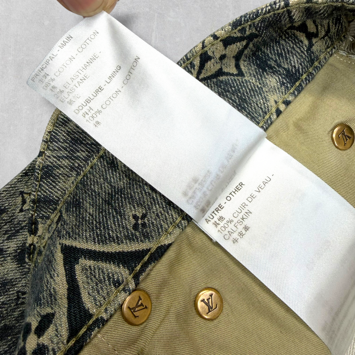 Louis Vuitton Dark Blue Star Monogram Denim Cargo Pants 31