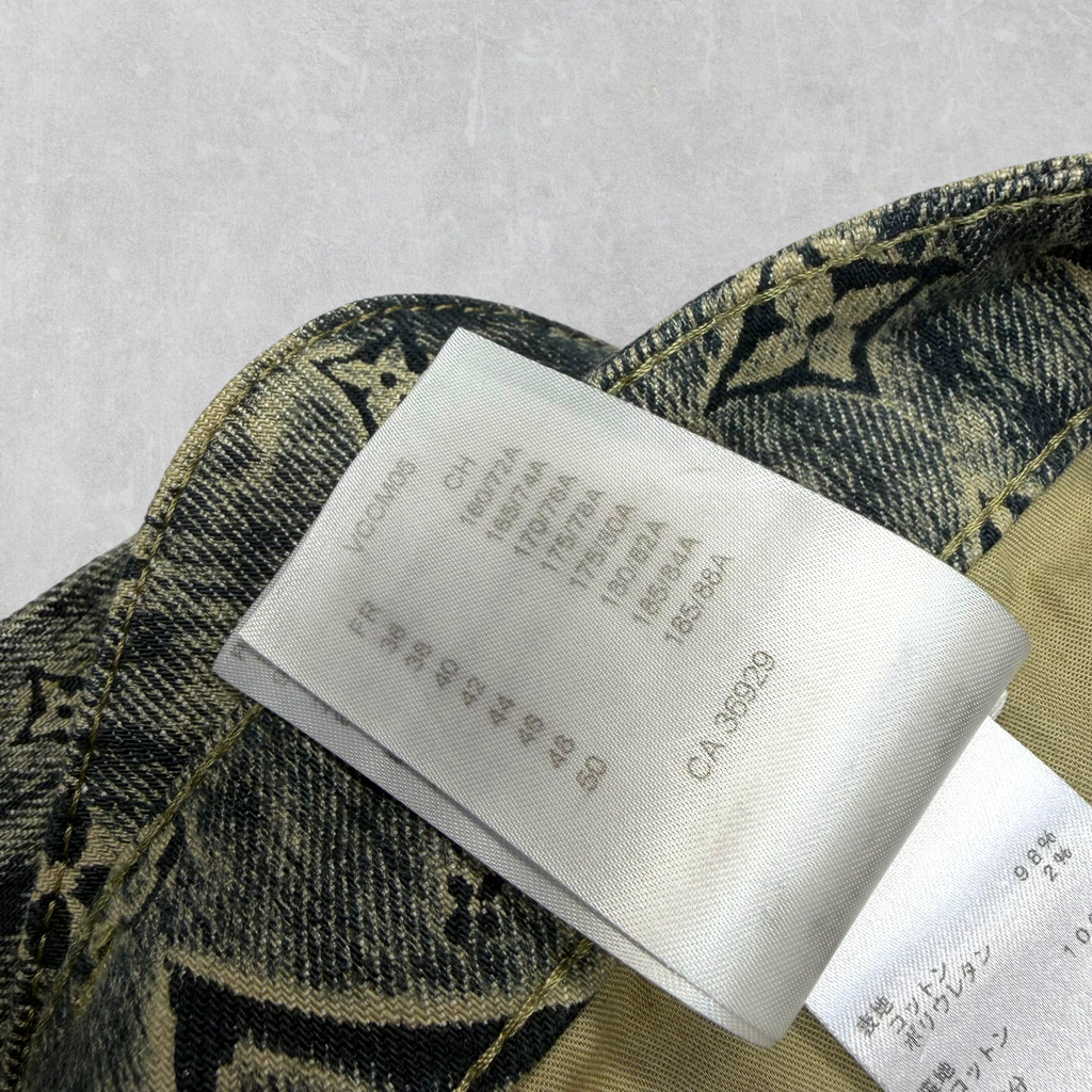 Louis Vuitton Dark Blue Star Monogram Denim Cargo Pants 31