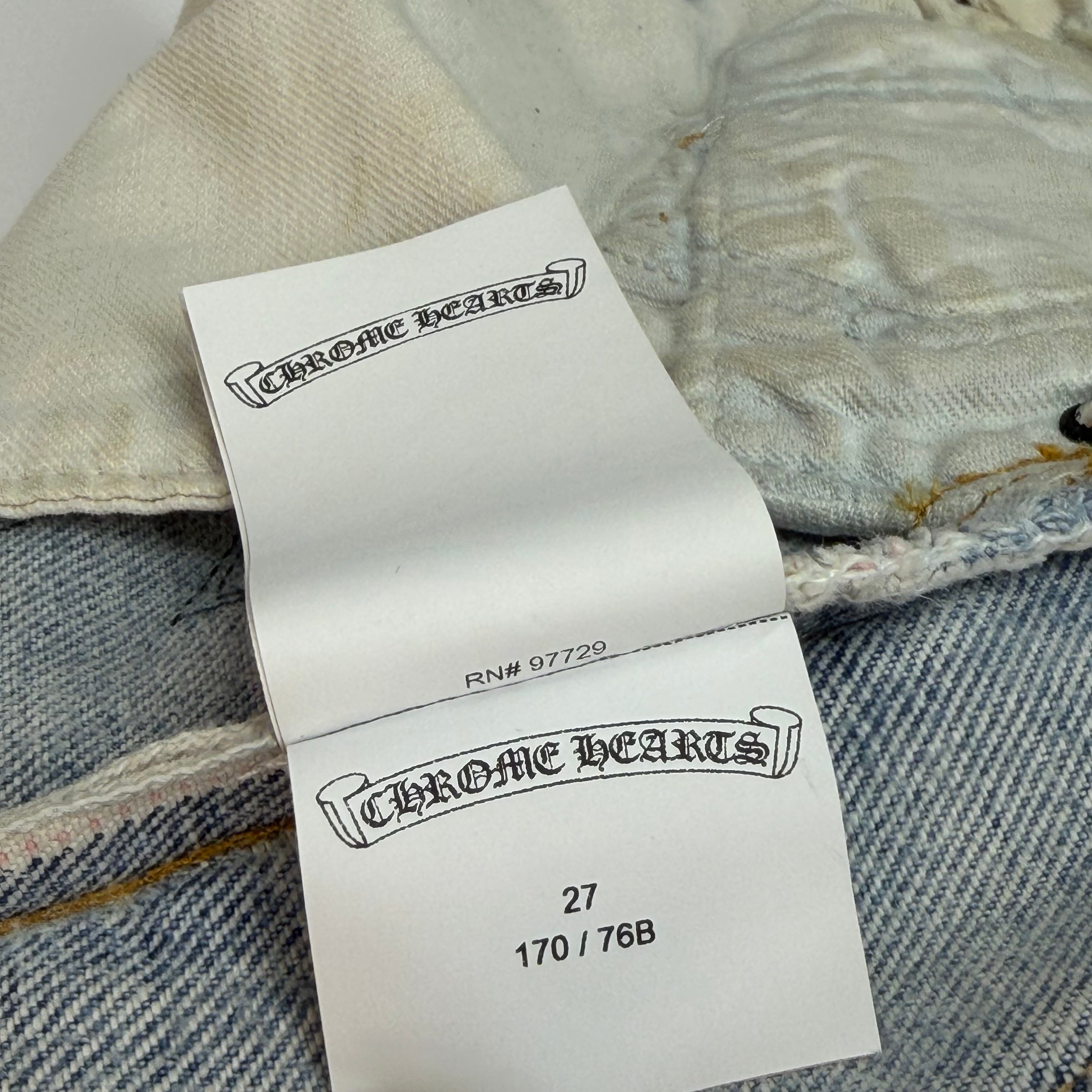 Chrome Hearts Cross Patch Levi's Light Wash Jeans 27