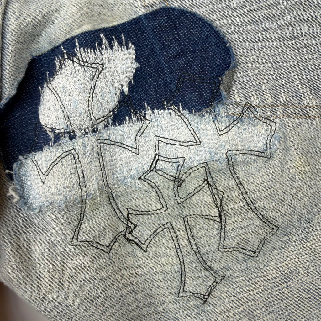 Chrome Hearts Cross Patch Levi's Light Wash Jeans 27