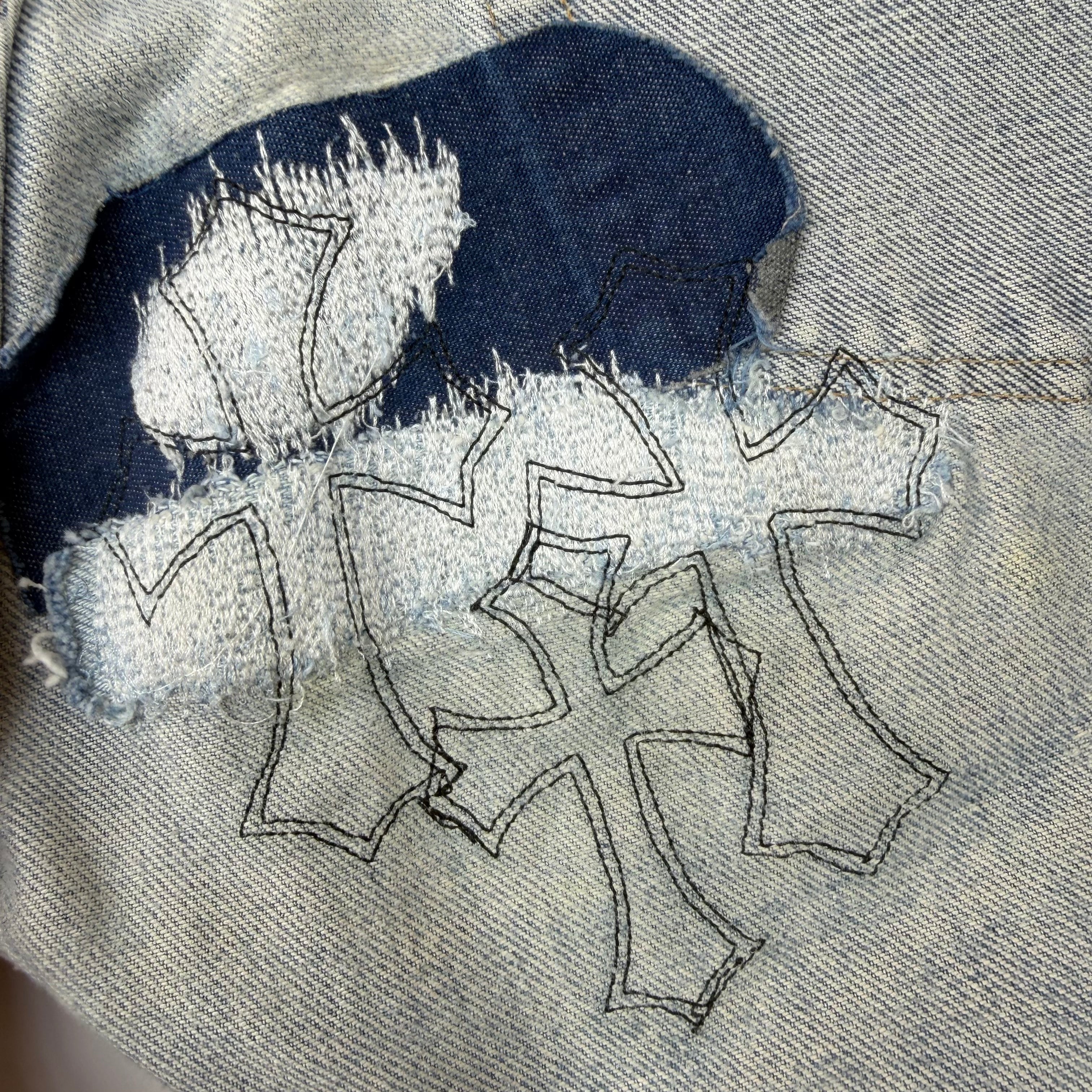 Chrome Hearts Cross Patch Levi's Light Wash Jeans 27