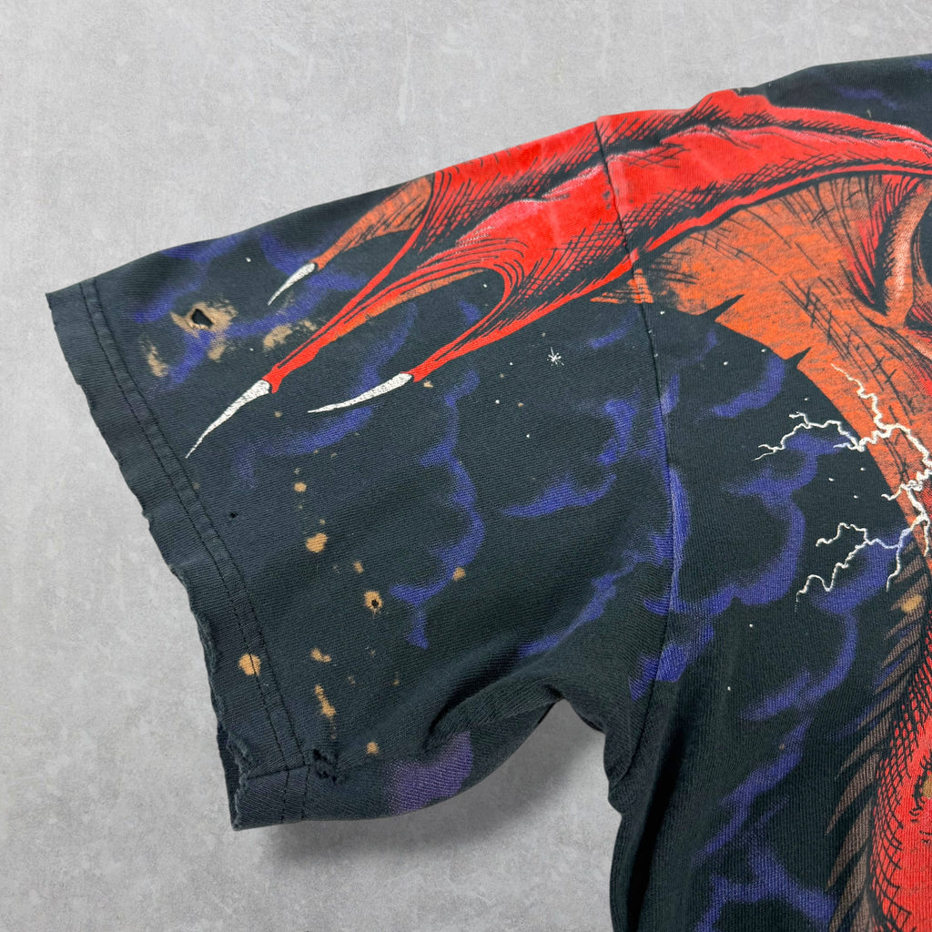 Vintage 1994 Dueling Dragons All Over Print Tee XL