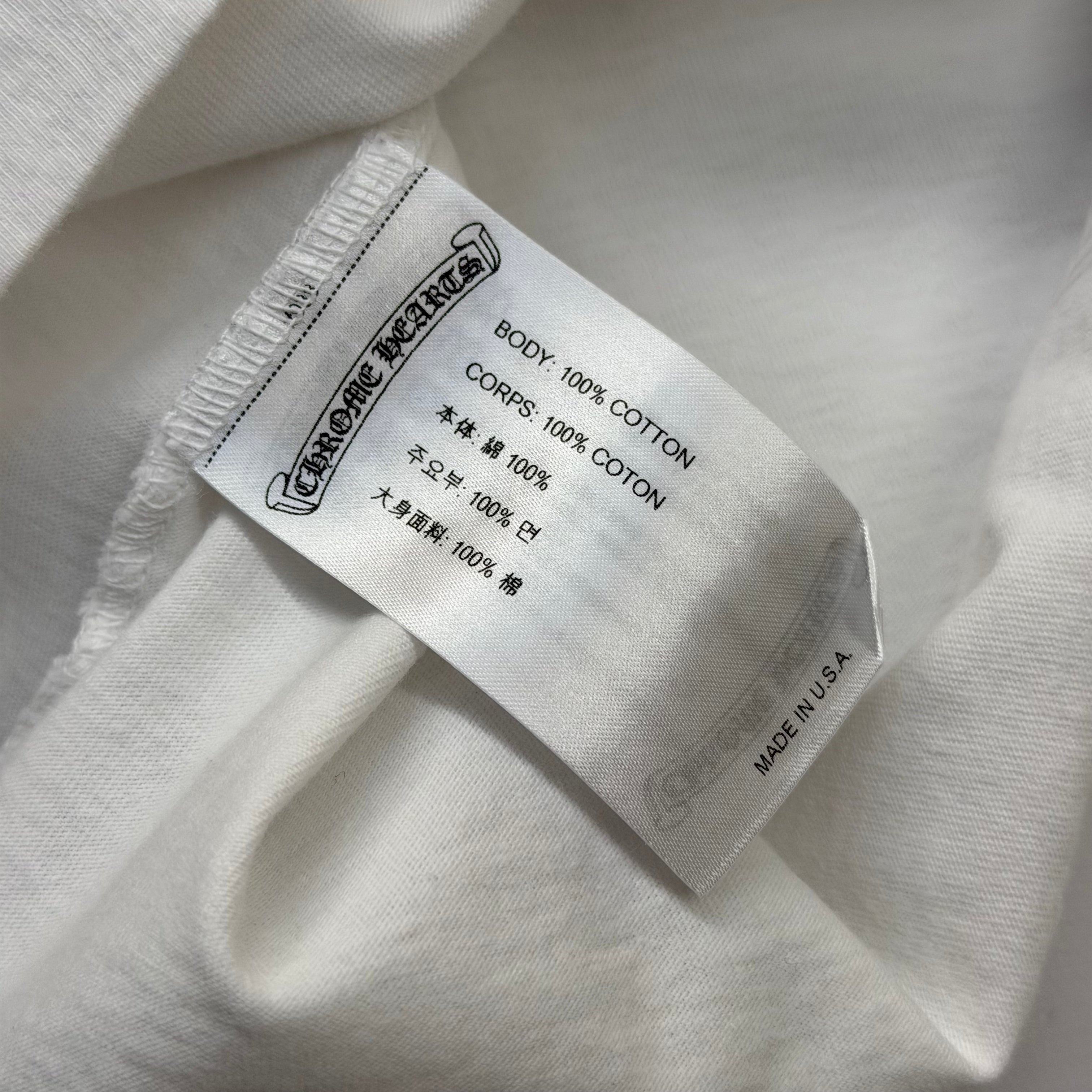 Chrome Hearts Black Neck Logo White L/S M