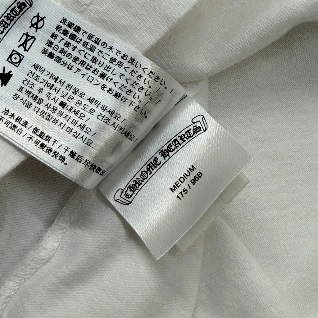 Chrome Hearts Black Neck Logo White L/S M