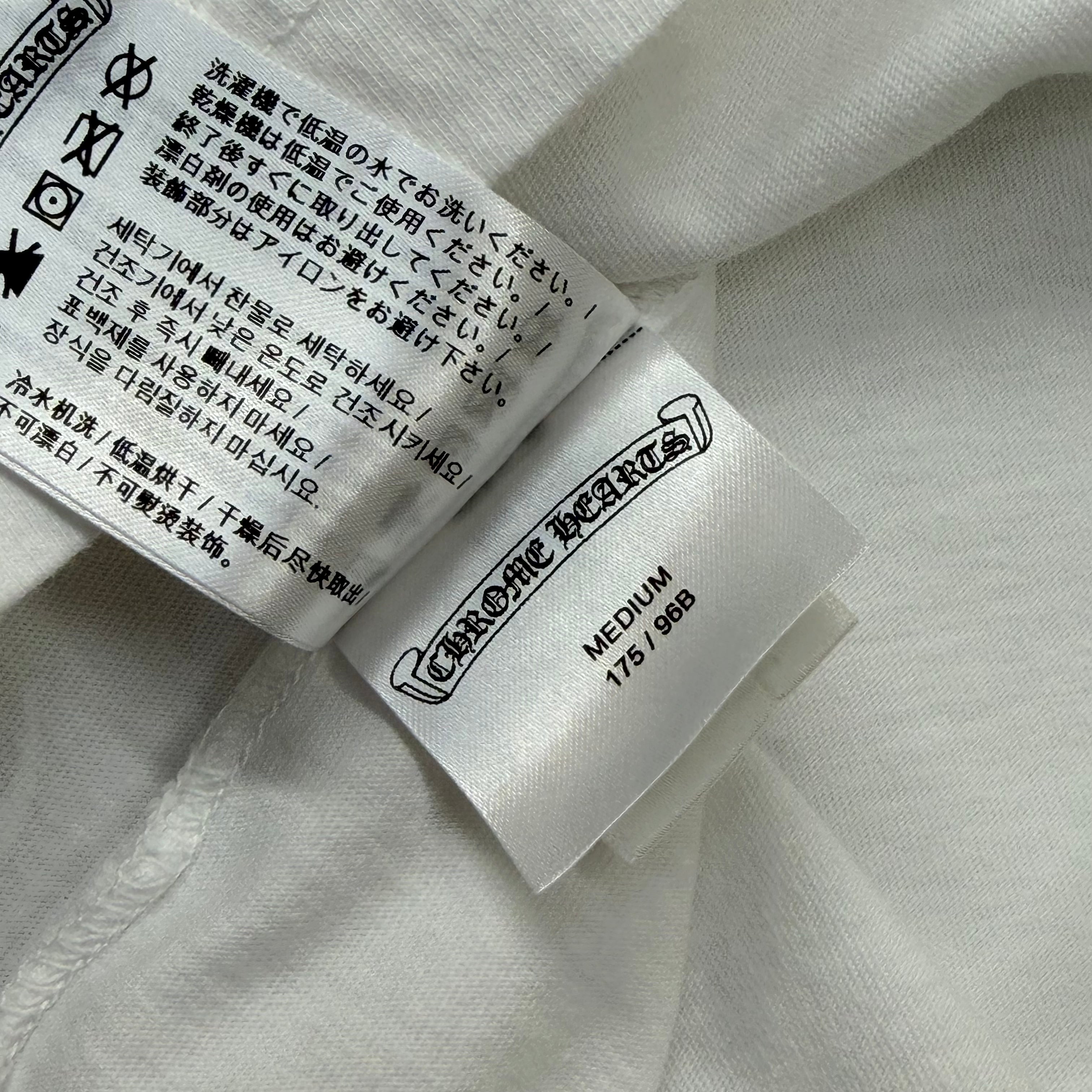 Chrome Hearts Black Neck Logo White L/S M