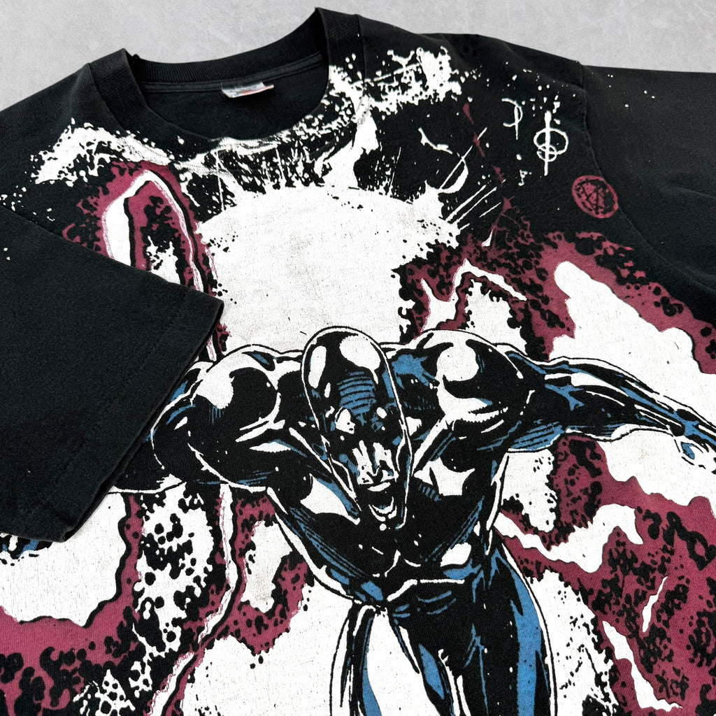 Vintage 1995 Marvel Silver Surfer All Over Print Tee L