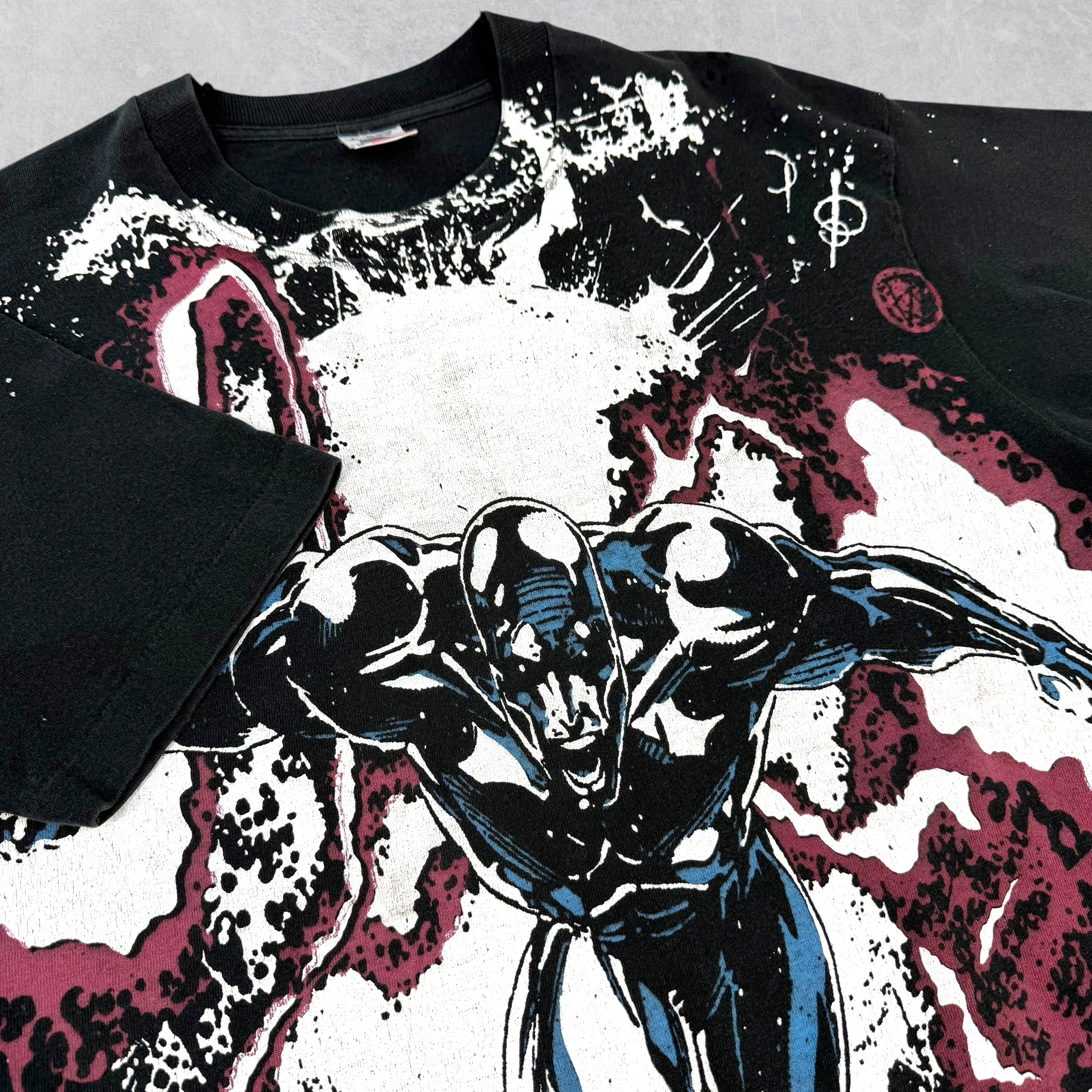 Vintage 1995 Marvel Silver Surfer All Over Print Tee L