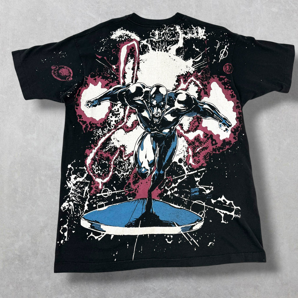 Vintage 1995 Marvel Silver Surfer All Over Print Tee L