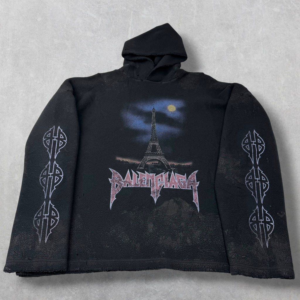 Balenciaga Paris Moon Fleece Oversized Hoodie M (XL)