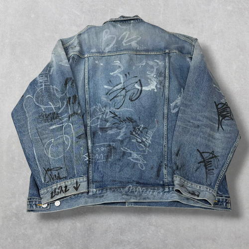 Balenciaga Graffiti Oversized Denim Jacket 4 (XXXL)