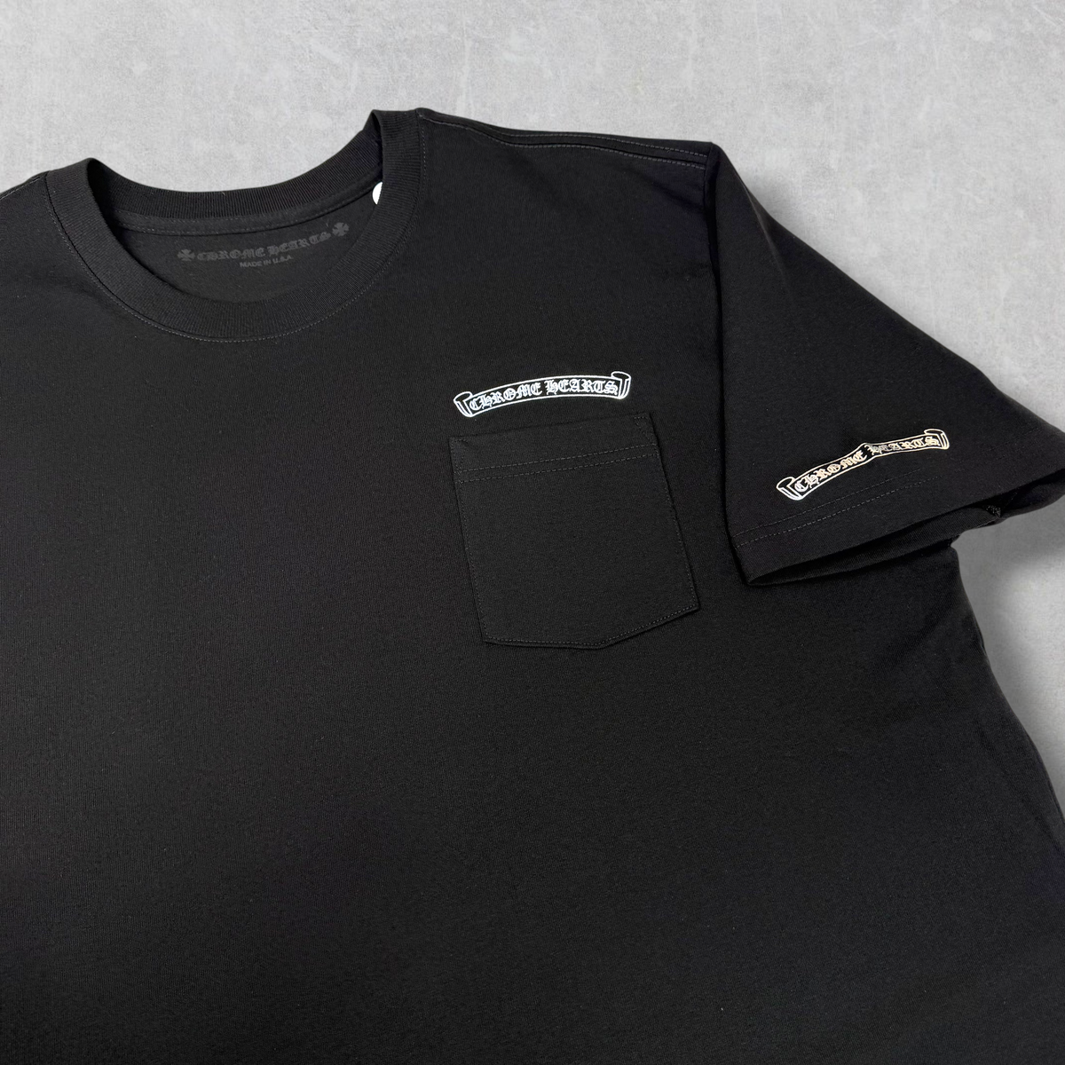 Chrome Hearts Silver Foil Scroll Logo Tee XXL