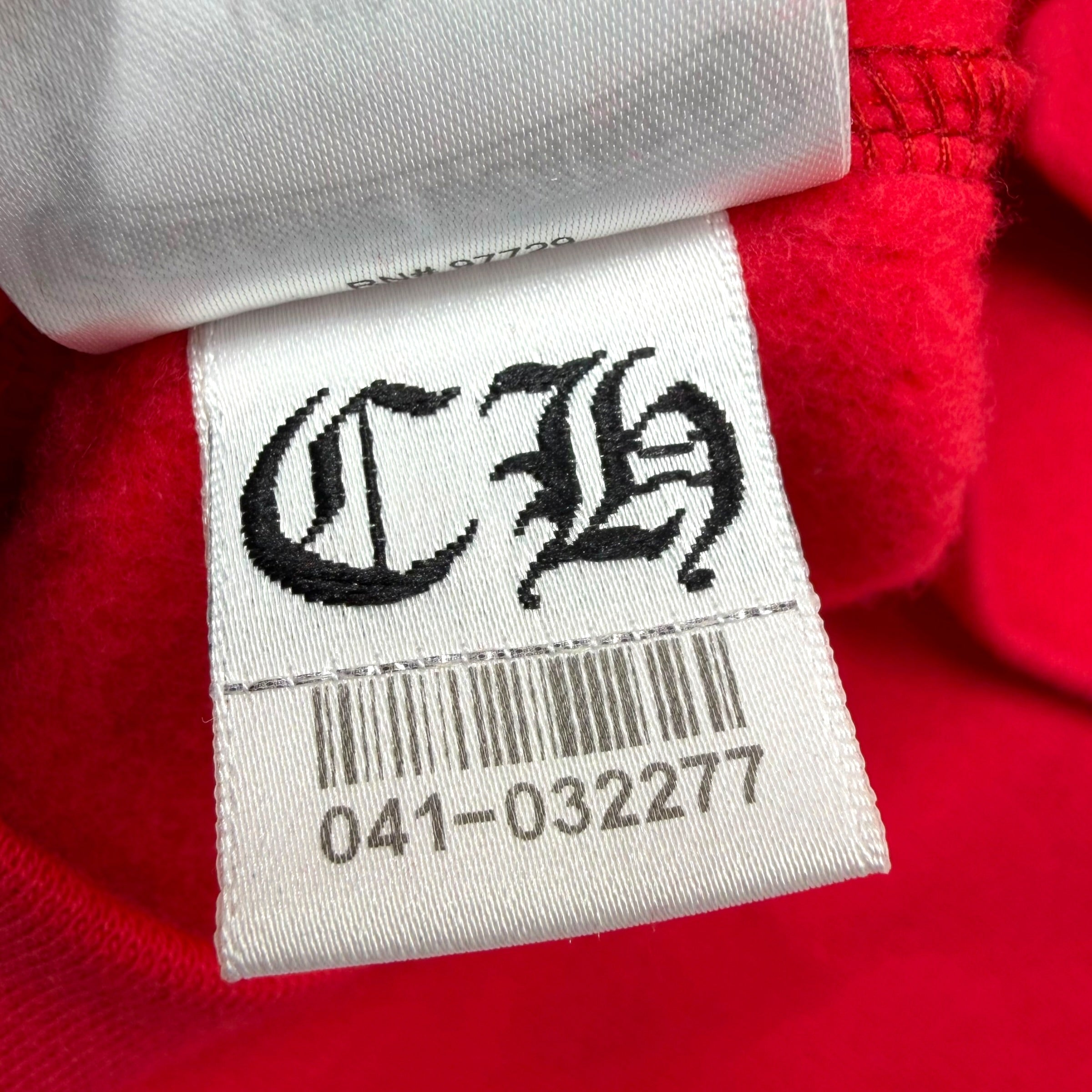 Chrome Hearts Red Scroll Logo Hoodie L