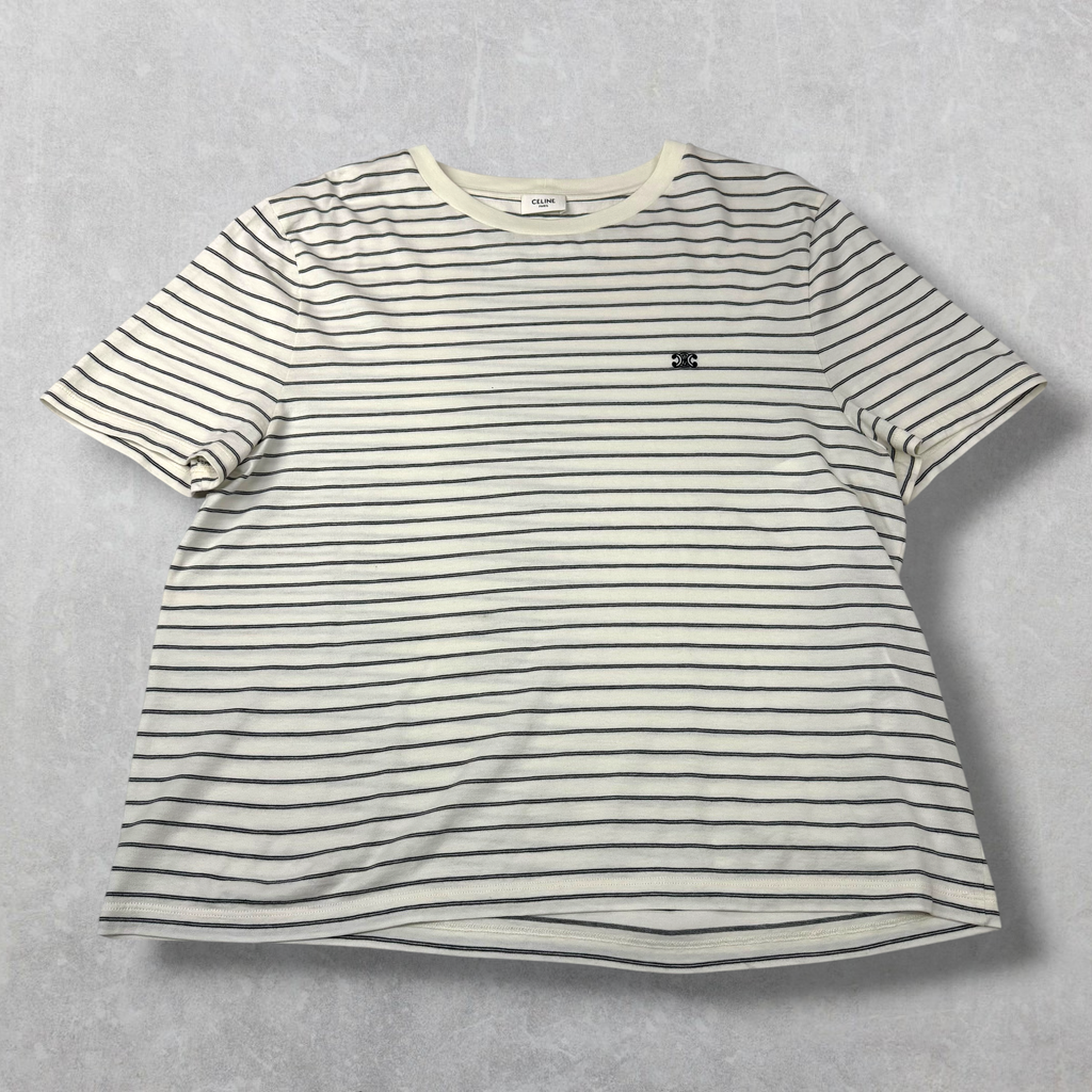 Celine Regular Triomphe Striped Tee XXL (L)