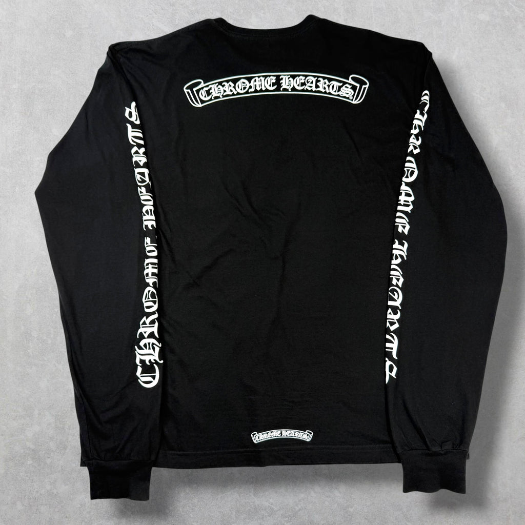 Chrome Hearts Scroll Logo L/S Tee XL