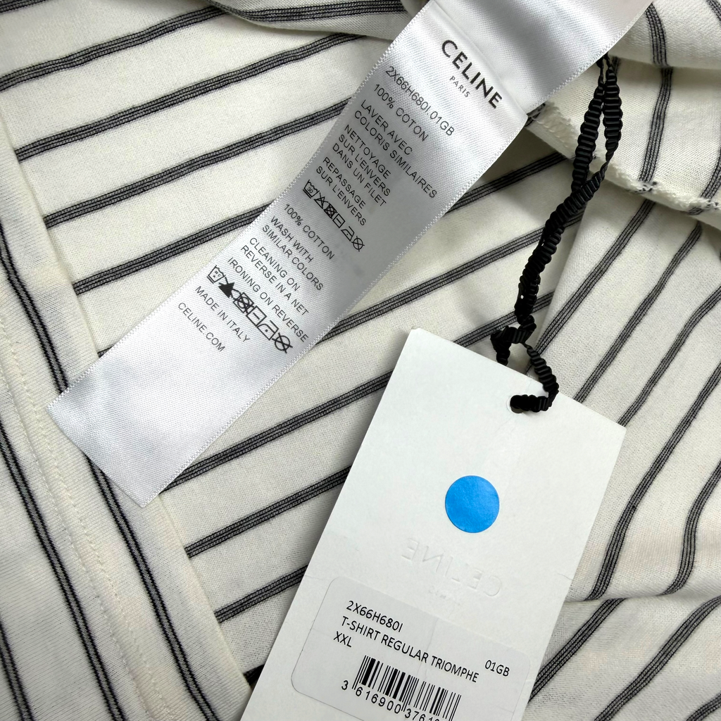 Celine Regular Triomphe Striped Tee XXL (L)