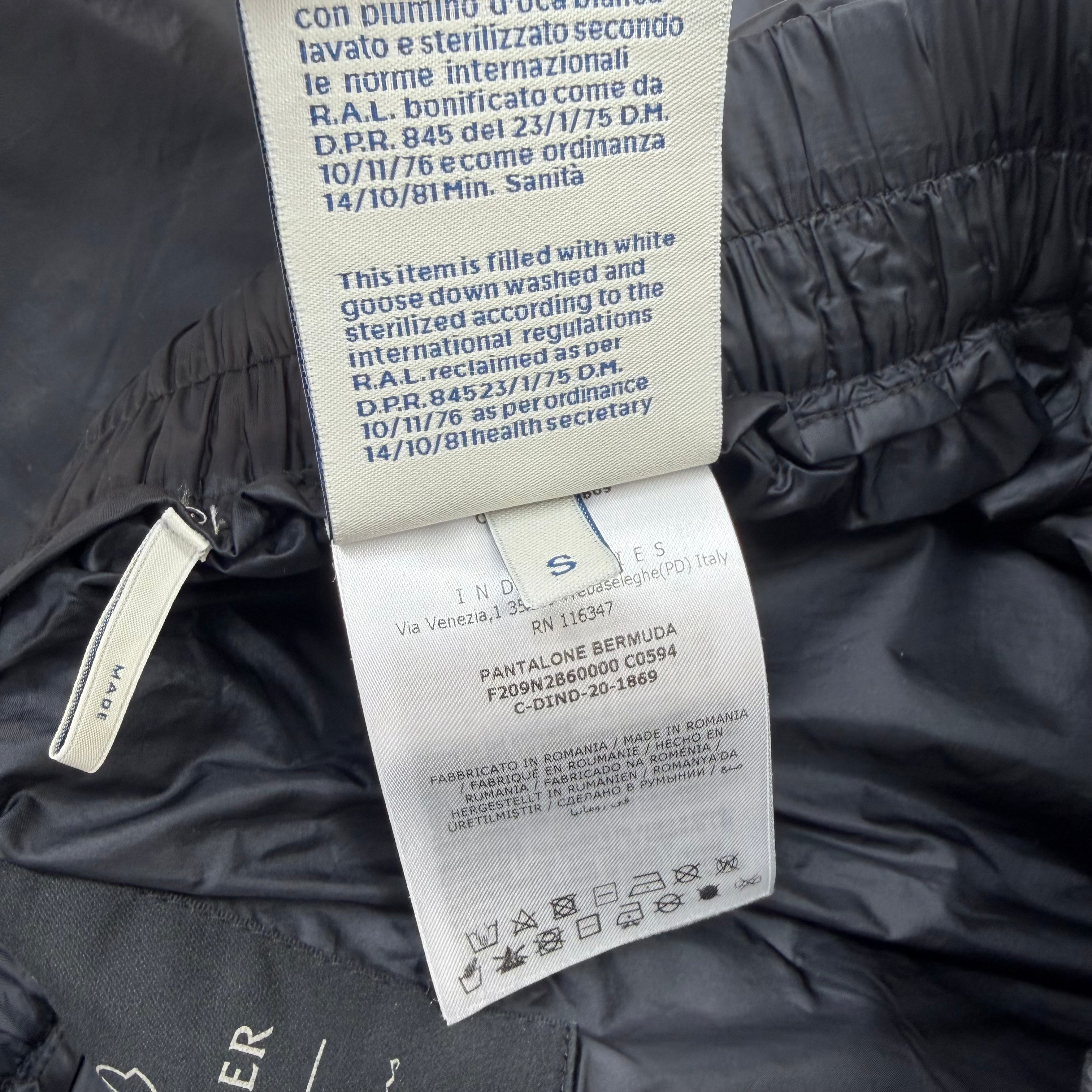 Rick Owens x Moncler Bela Pod Down Shorts S