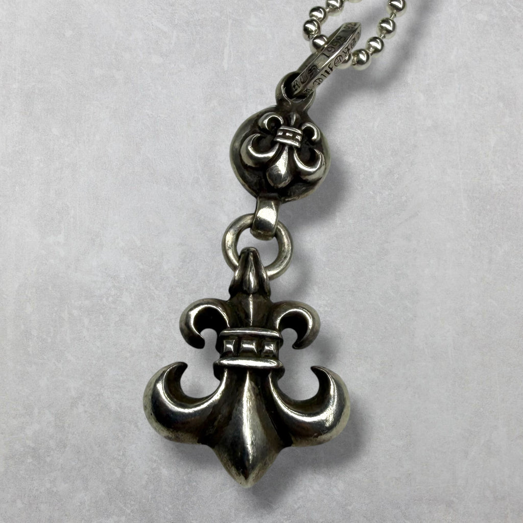 Chrome Hearts 1 Ball BS Fleur Pendant w/ Ball Chain