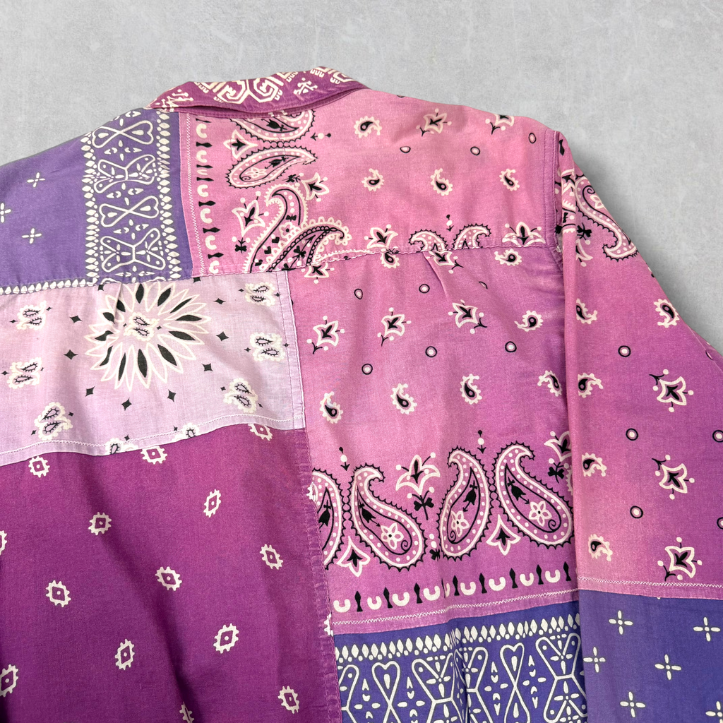 Kapital Purple Bandana Patchwork Button Up 4 (L)