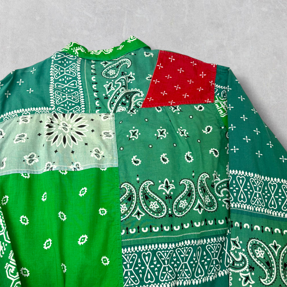 Kapital Green Bandana Patchwork Button Up 5 (XL)
