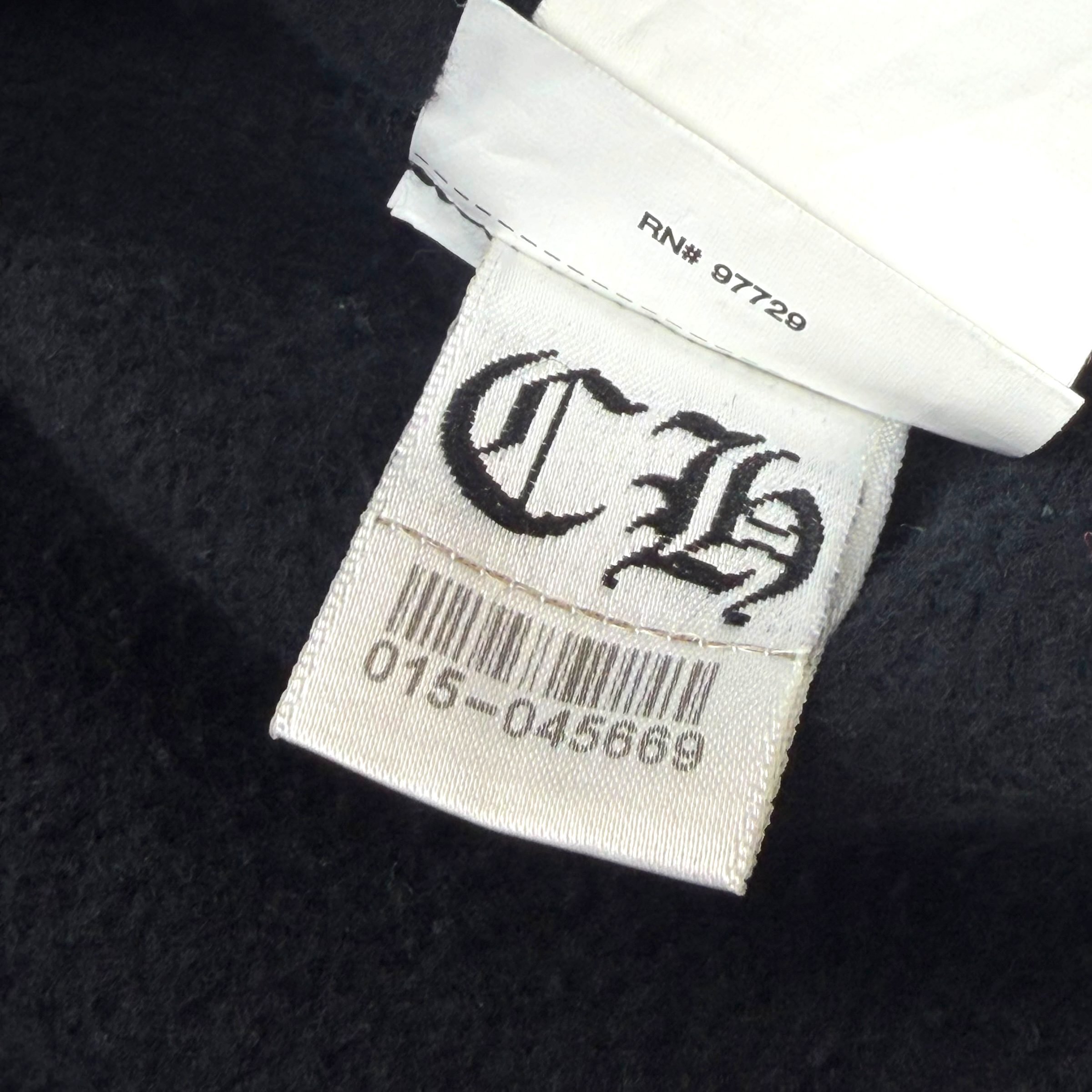 Chrome Hearts Triple Cross & Plus Patch Leather Sleeved Crewneck S