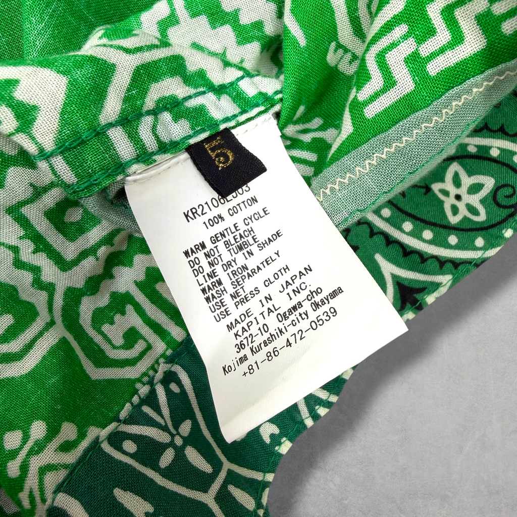 Kapital Green Bandana Patchwork Button Up 5 (XL)