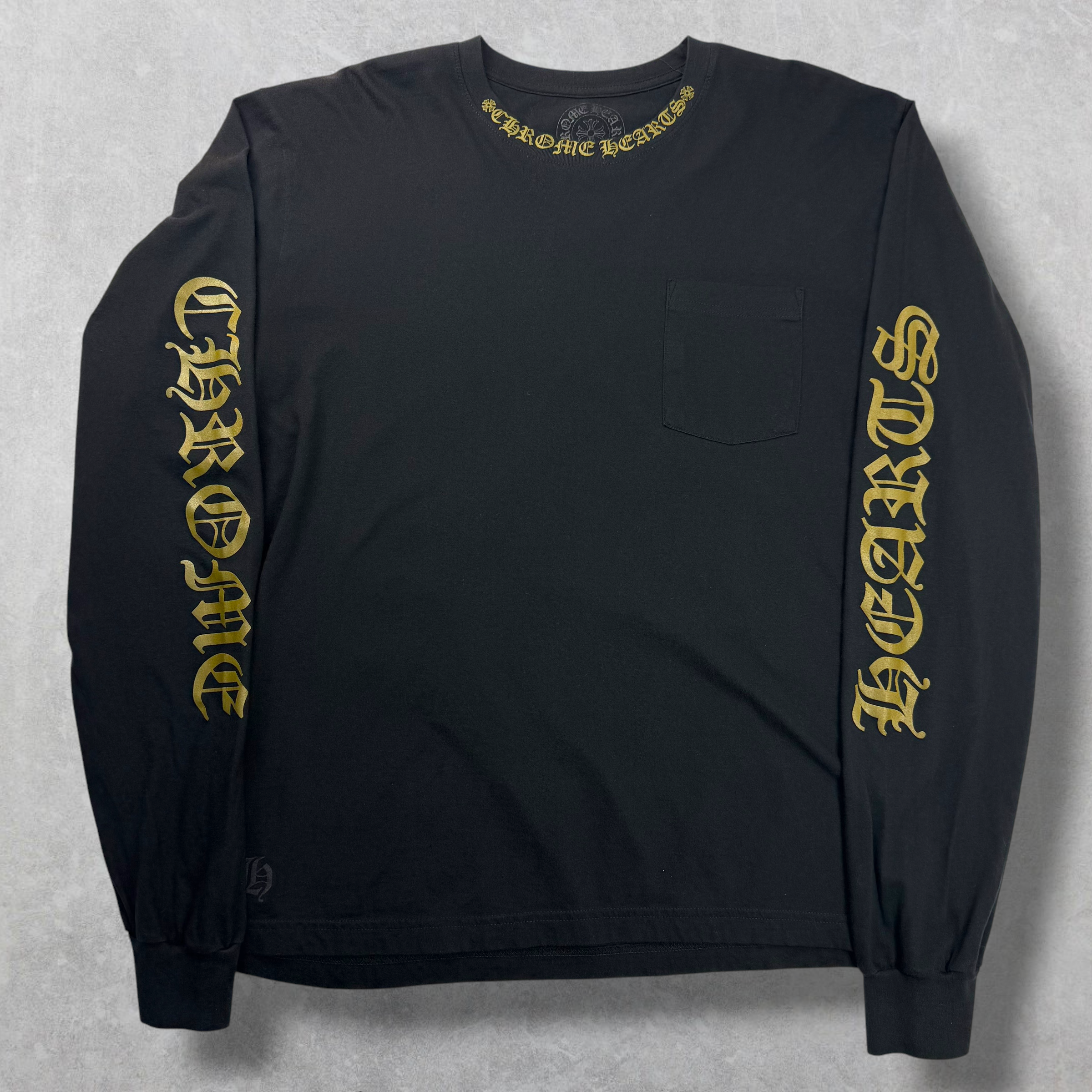Chrome Hearts Olive Neck Logo L/S XL