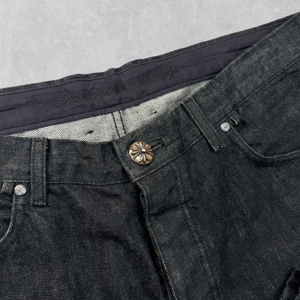Chrome Hearts Star Patch Washed Raw Denim Jeans 38