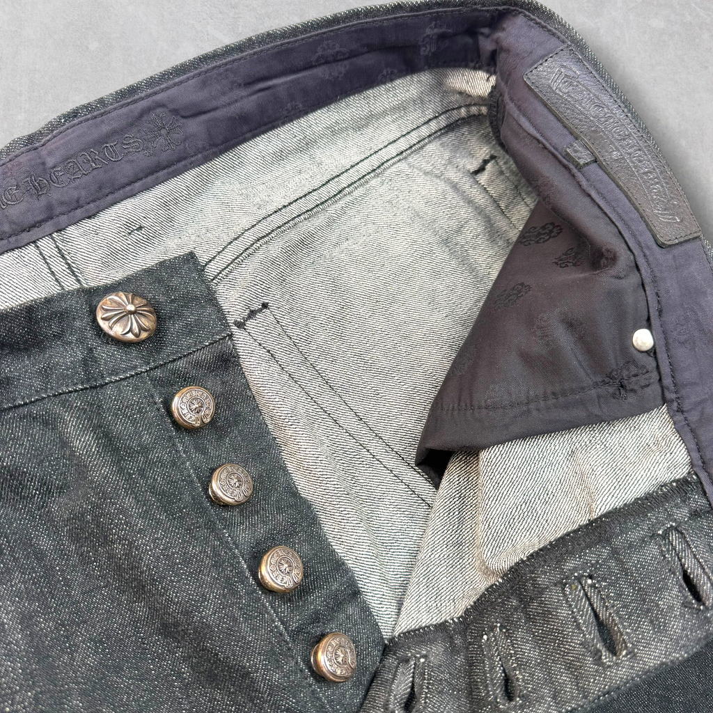Chrome Hearts Star Patch Washed Raw Denim Jeans 38