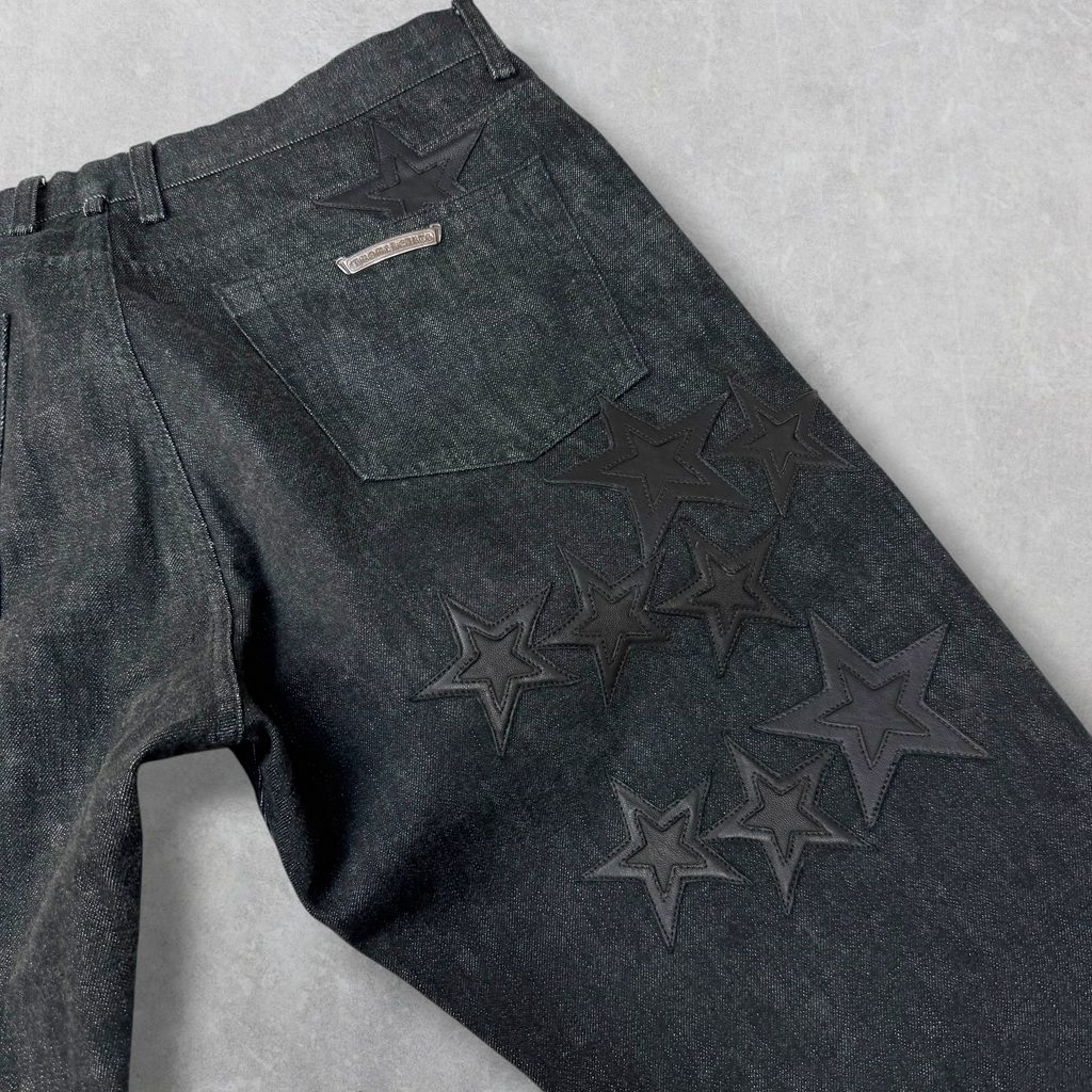 Chrome Hearts Star Patch Washed Raw Denim Jeans 38