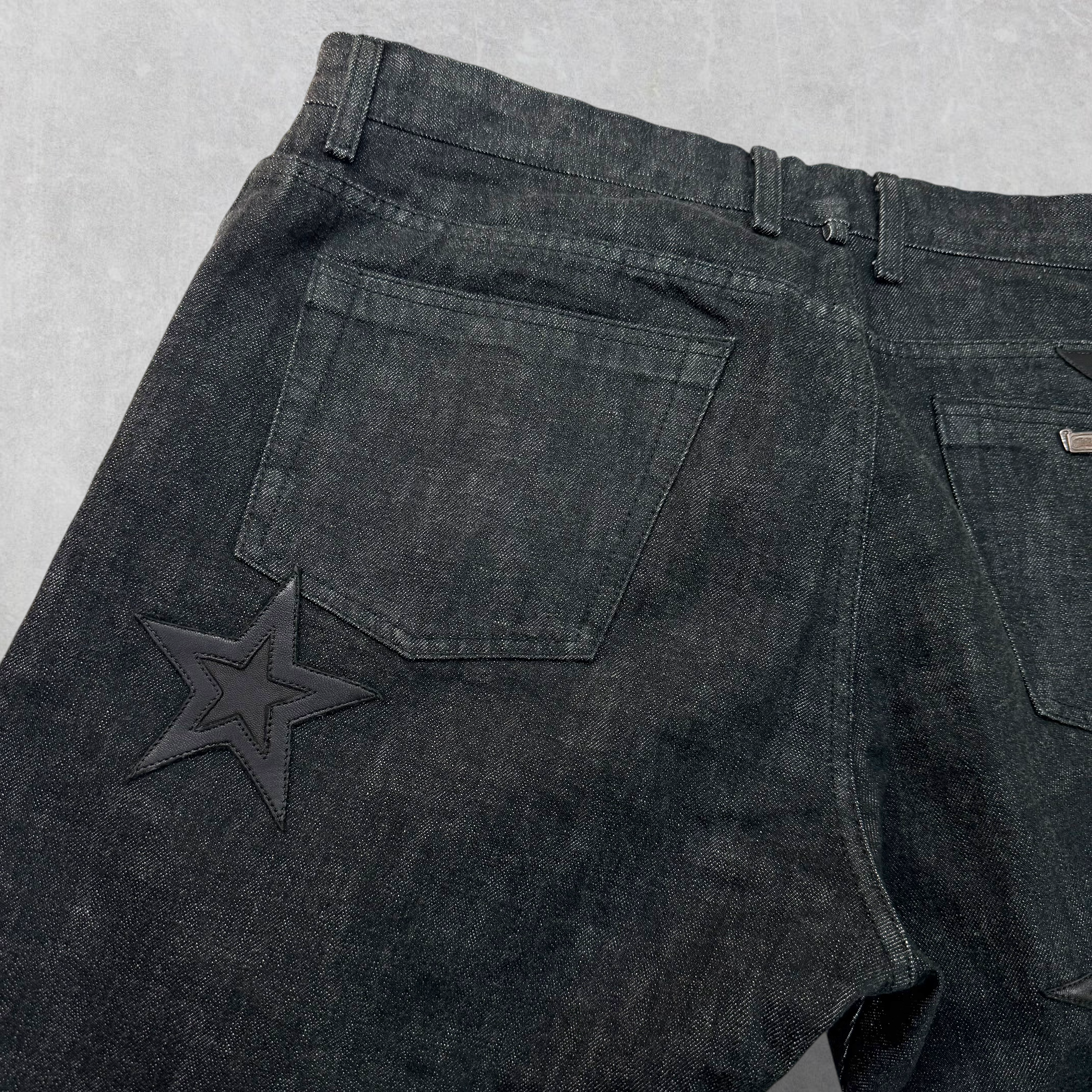 Chrome Hearts Star Patch Washed Raw Denim Jeans 38
