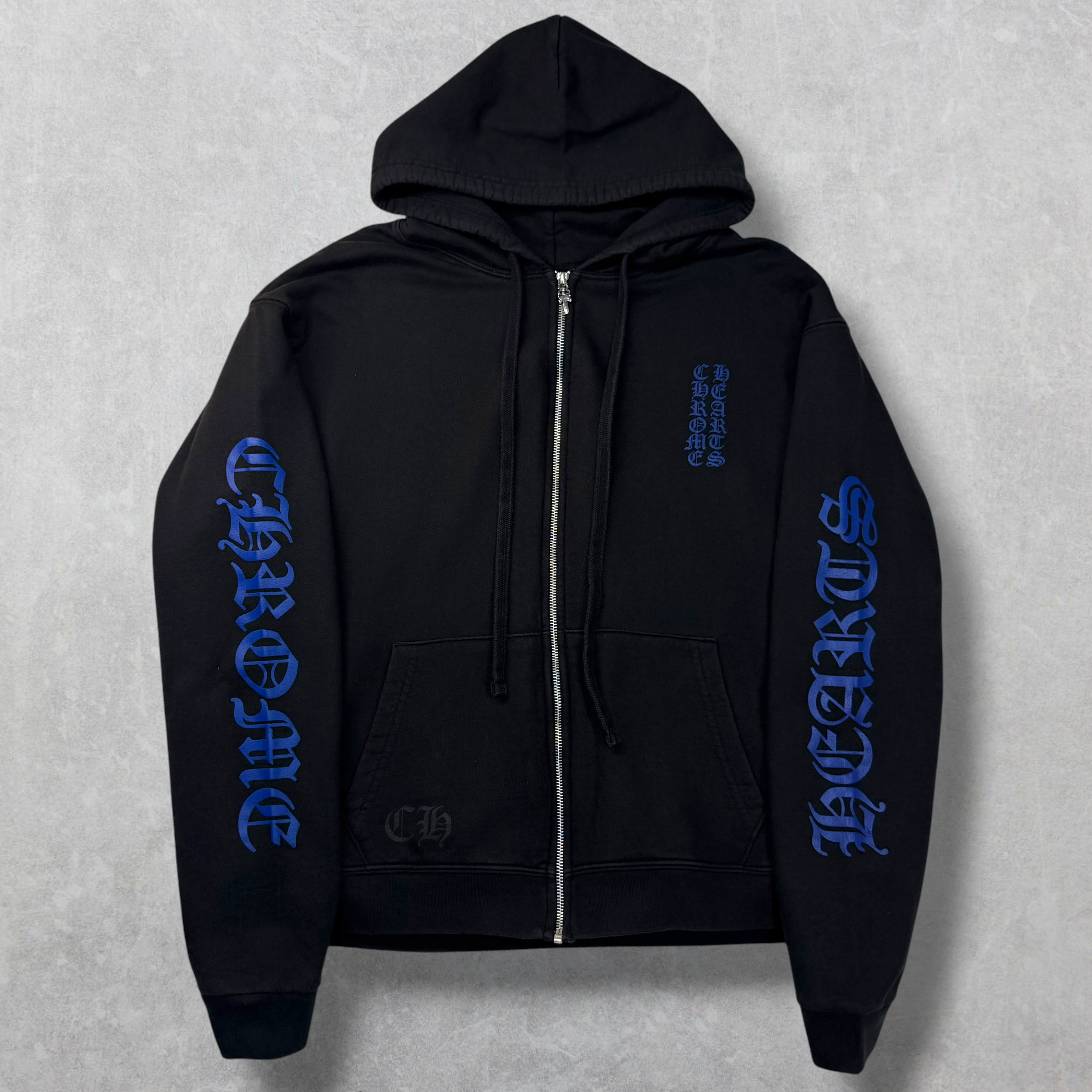 Chrome Hearts Blue Vertical Logo Thermal Zip Up M