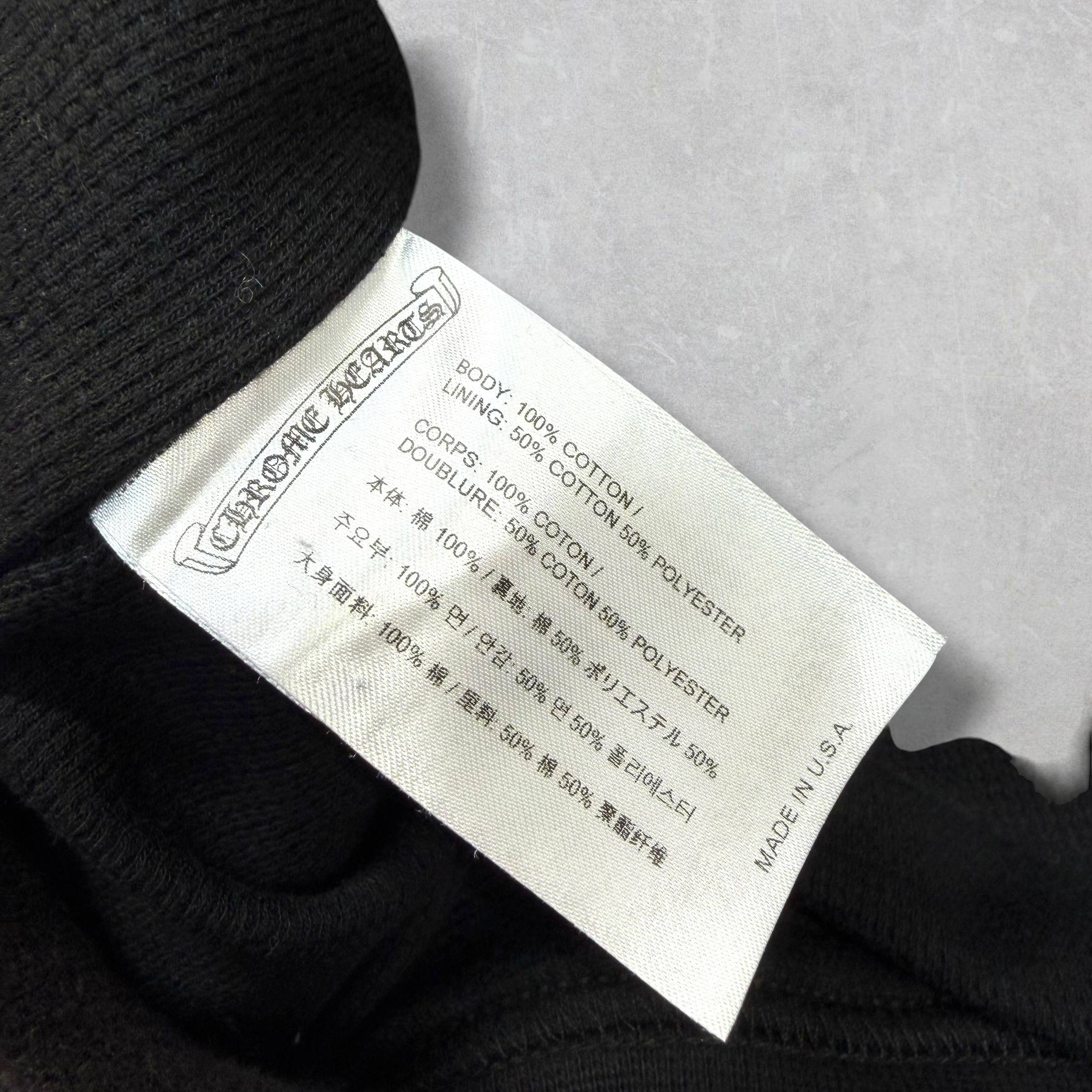 Chrome Hearts Blue Vertical Logo Thermal Zip Up M