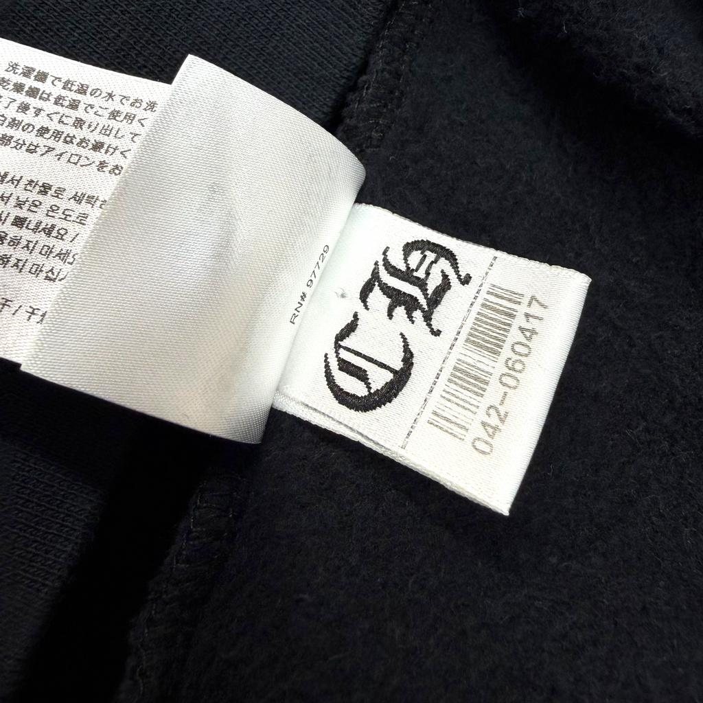 Chrome Hearts Black Scroll Logo Hoodie L