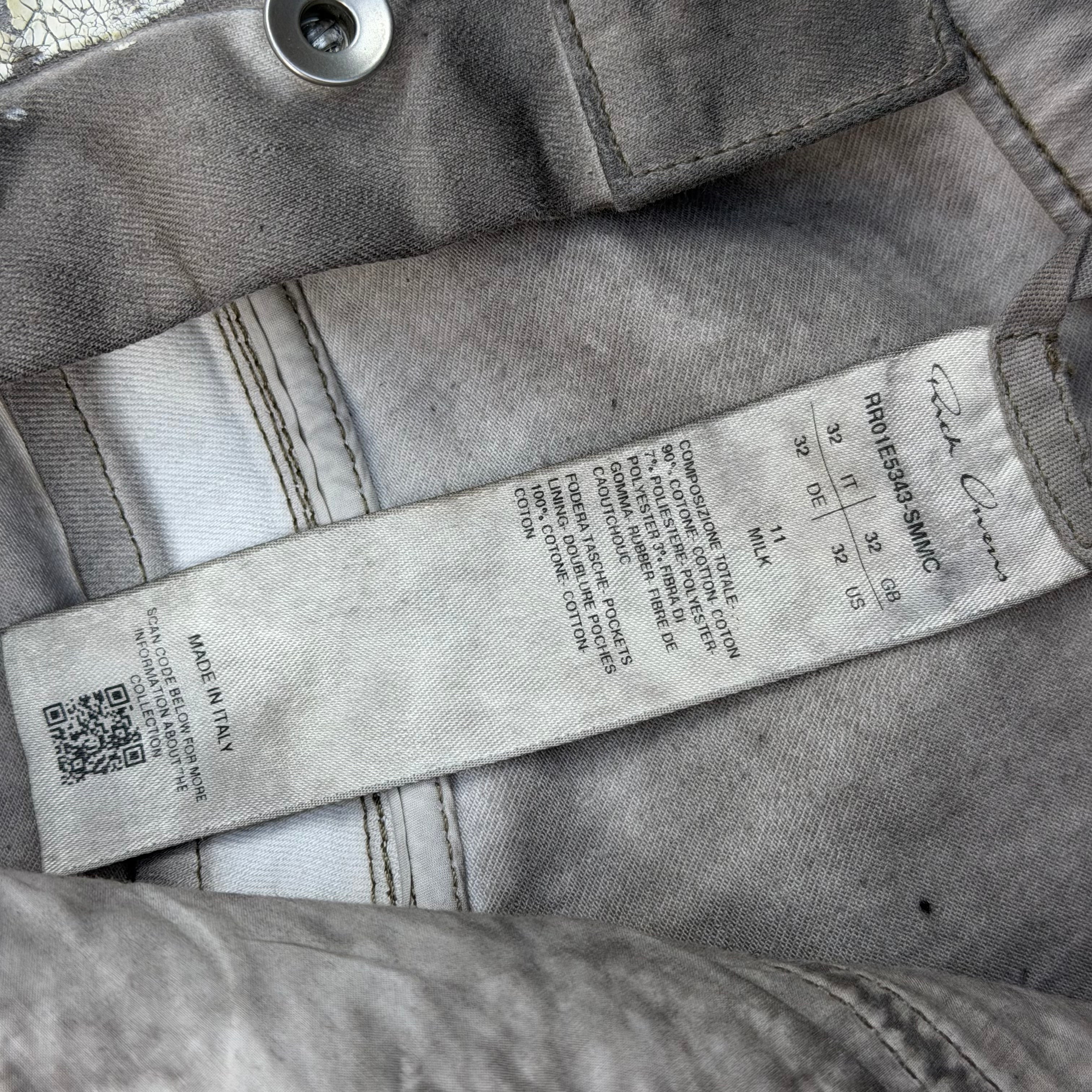 Rick Owens Milk Bolan Banana Pants 32