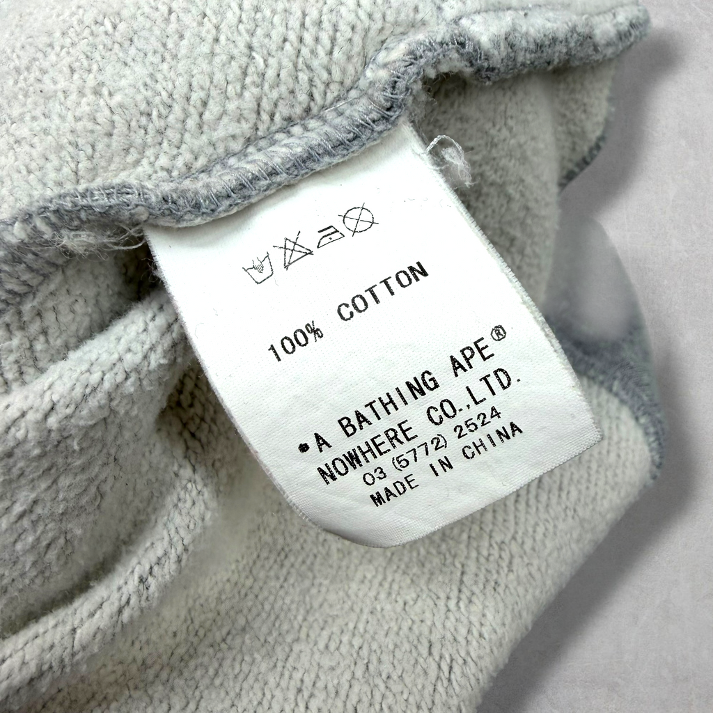 Bape x Kaws Baby Milo Blendy Full Zip Hoodie Grey L