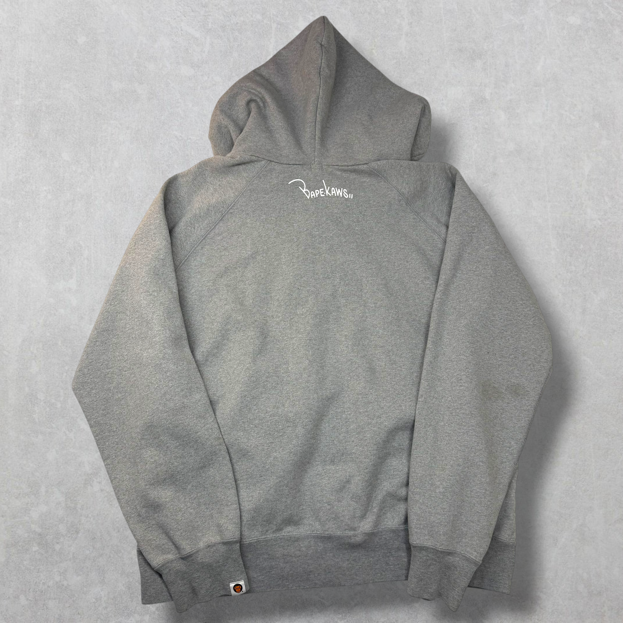 Bape x Kaws Baby Milo Blendy Full Zip Hoodie Grey L