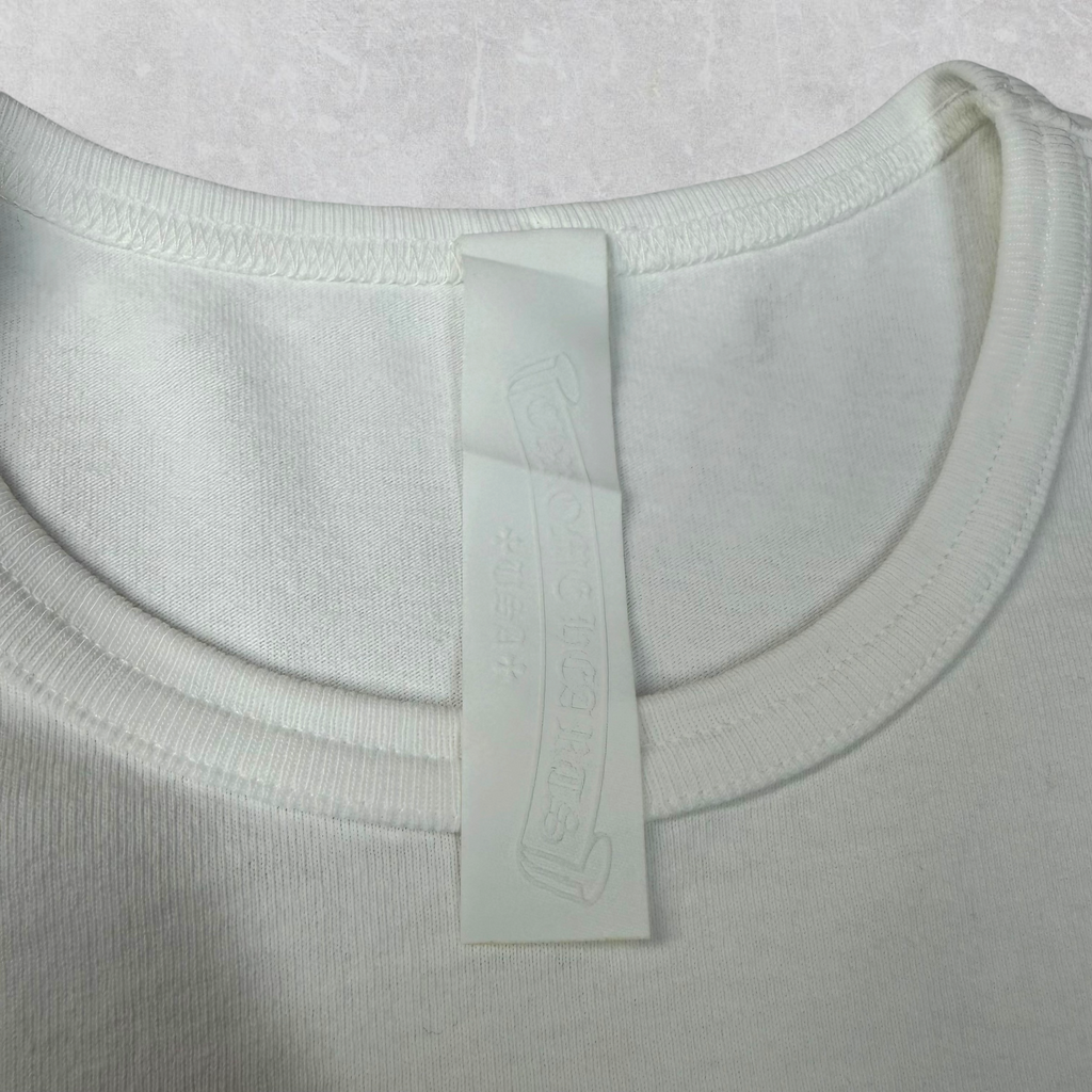 Chrome Hearts DRP Y Not Embroidered White Tee L
