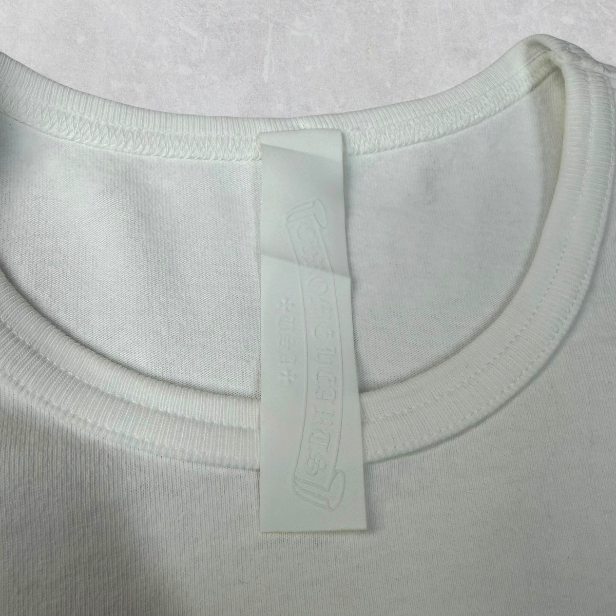 Chrome Hearts DRP Y Not Embroidered White Tee L
