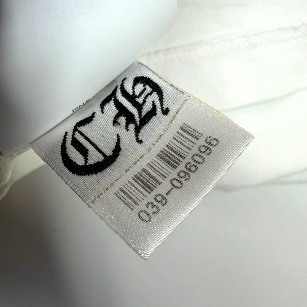 Chrome Hearts DRP Y Not Embroidered White Tee L