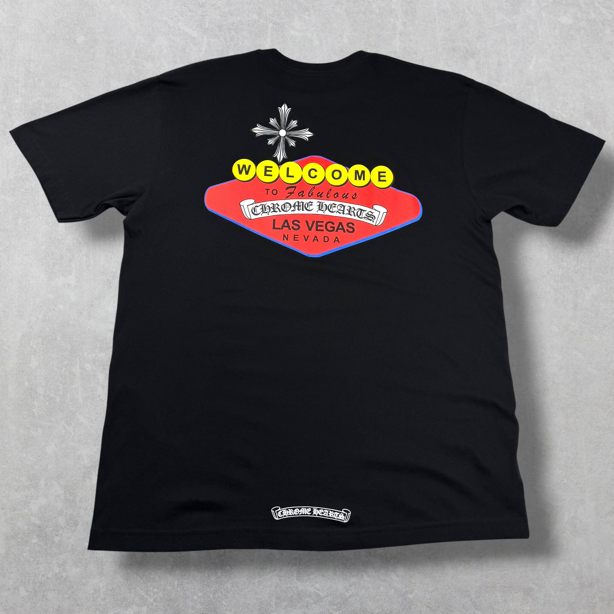 Chrome Hearts Black Welcome to Vegas Tee L