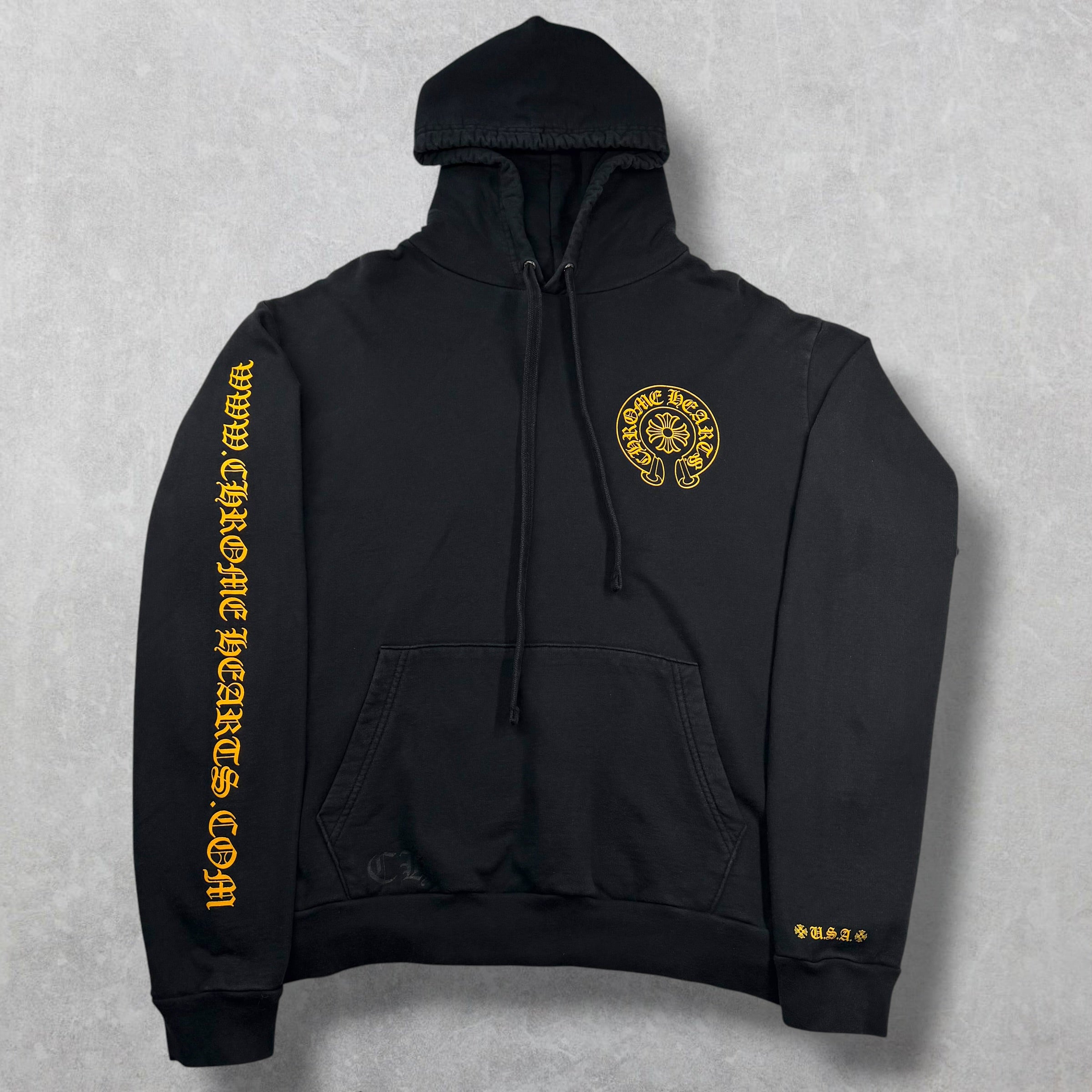 Chrome Hearts Online Exclusive Hoodie Black/Yellow M