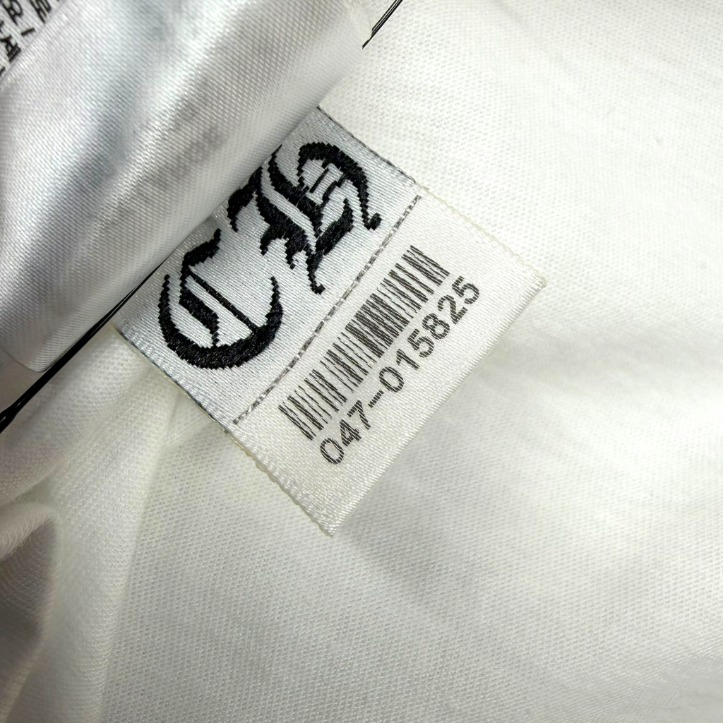 Chrome Hearts Black Neck Logo Tee White XXL