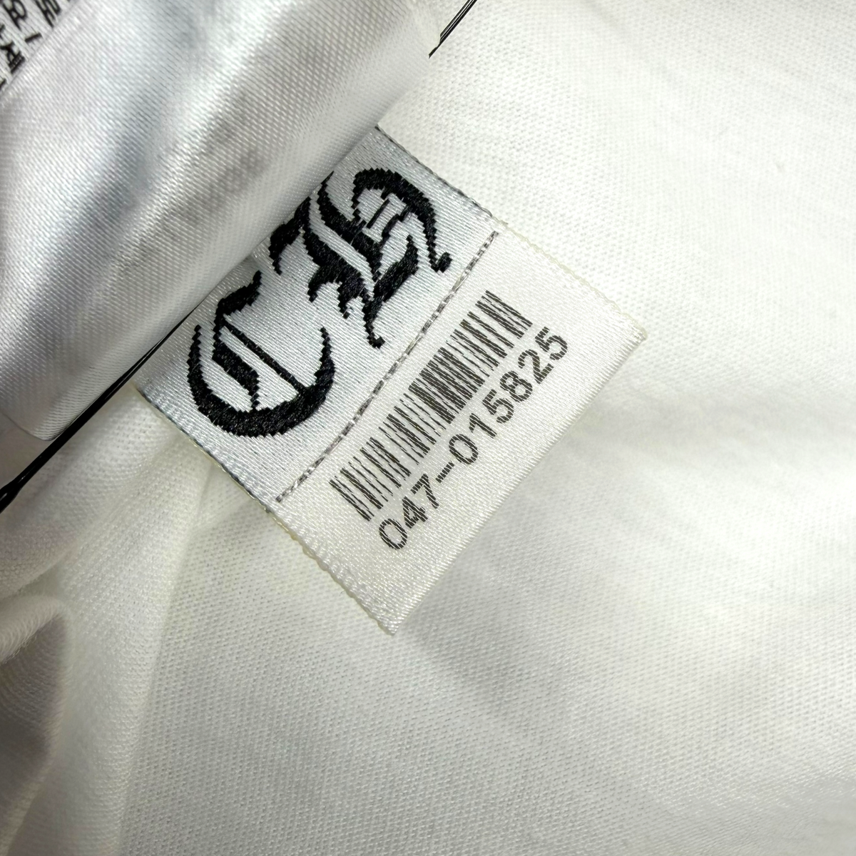 Chrome Hearts Black Neck Logo Tee White XXL