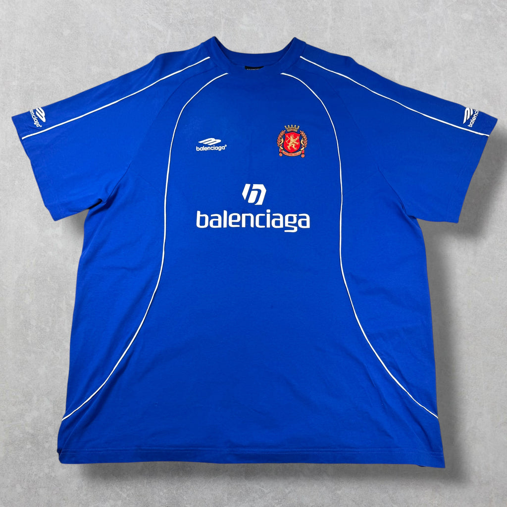 Balenciaga Oversized Soccer Jersey Blue 4 (XXXL)