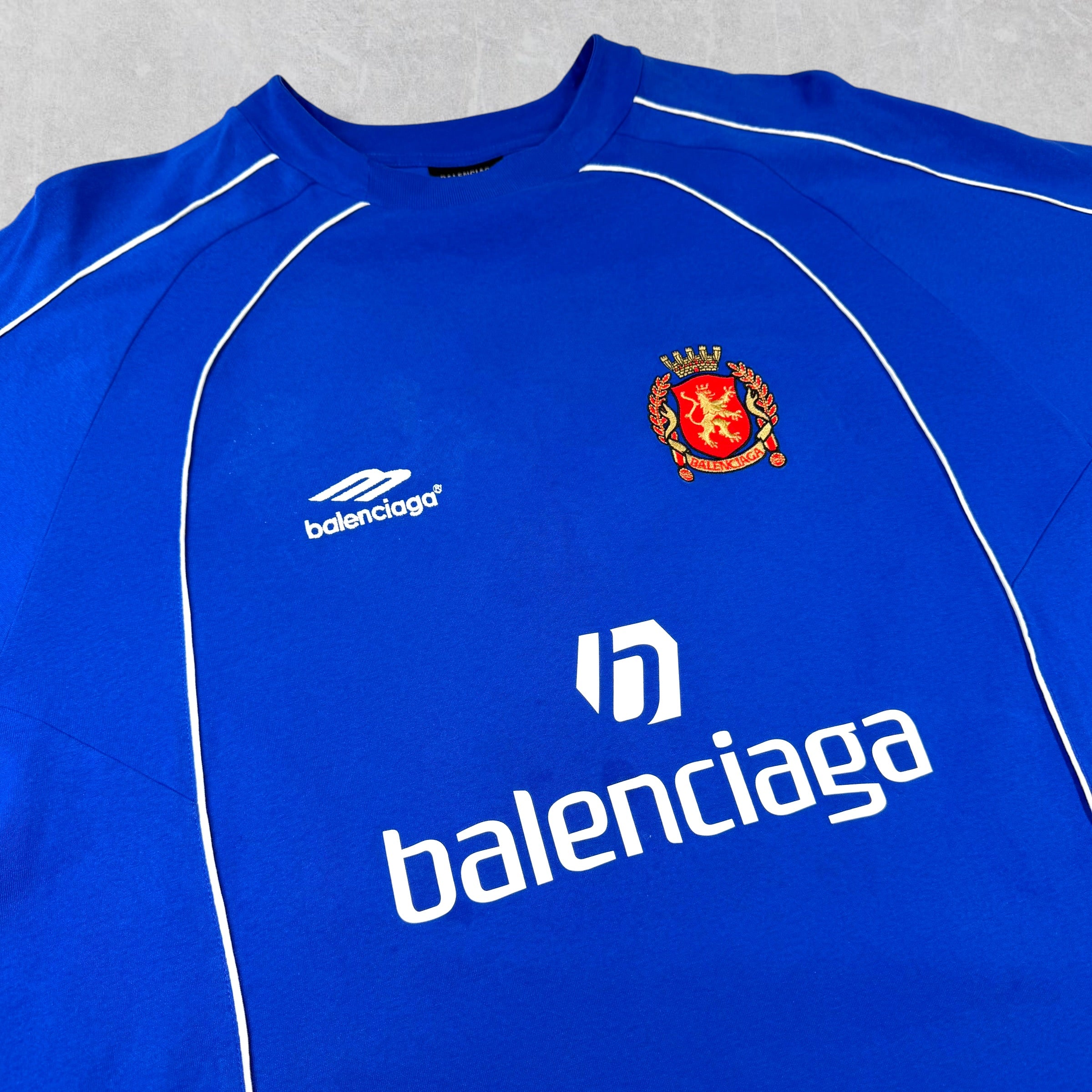 Balenciaga Oversized Soccer Jersey Blue 4 (XXXL)