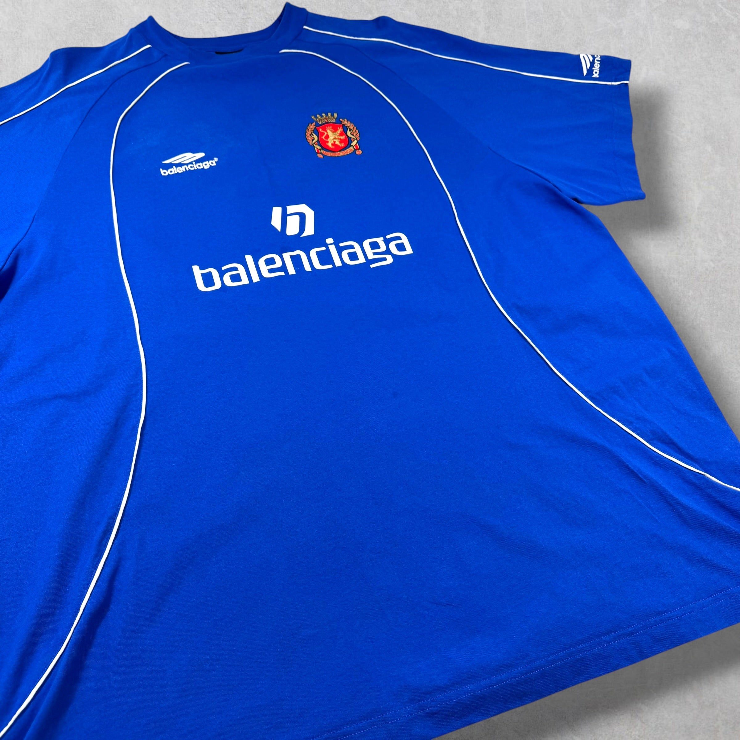 Balenciaga Oversized Soccer Jersey Blue 4 (XXXL)