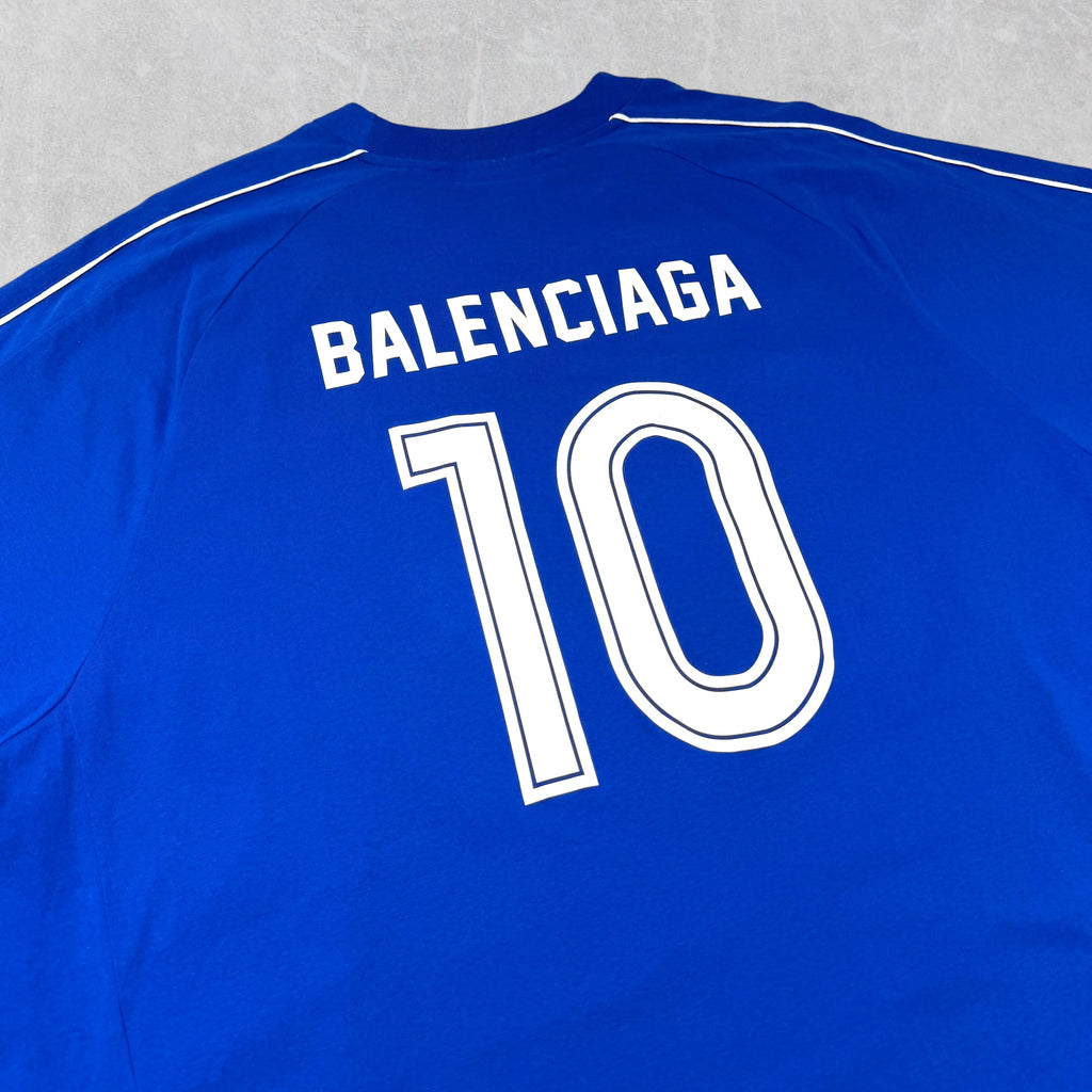 Balenciaga Oversized Soccer Jersey Blue 4 (XXXL)