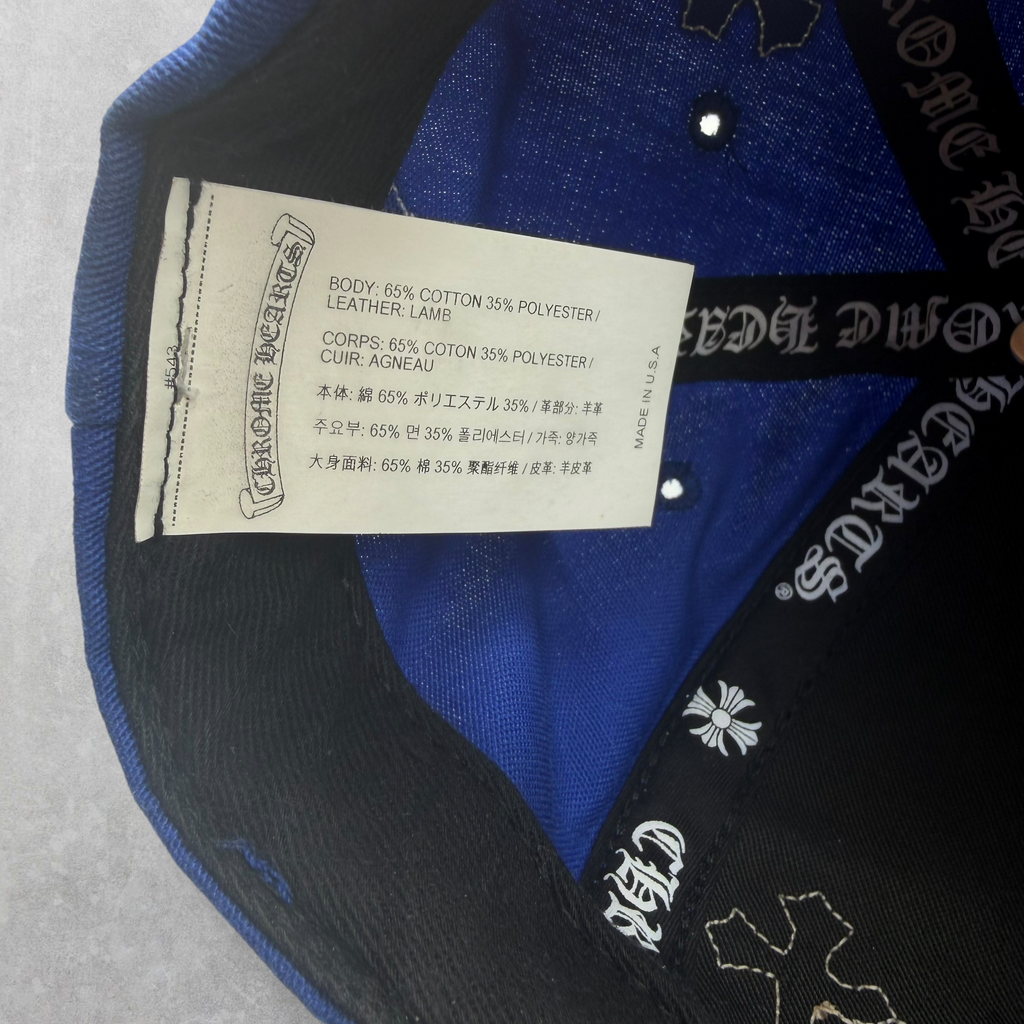 Chrome hearts Blue/White Cross Patch Hat