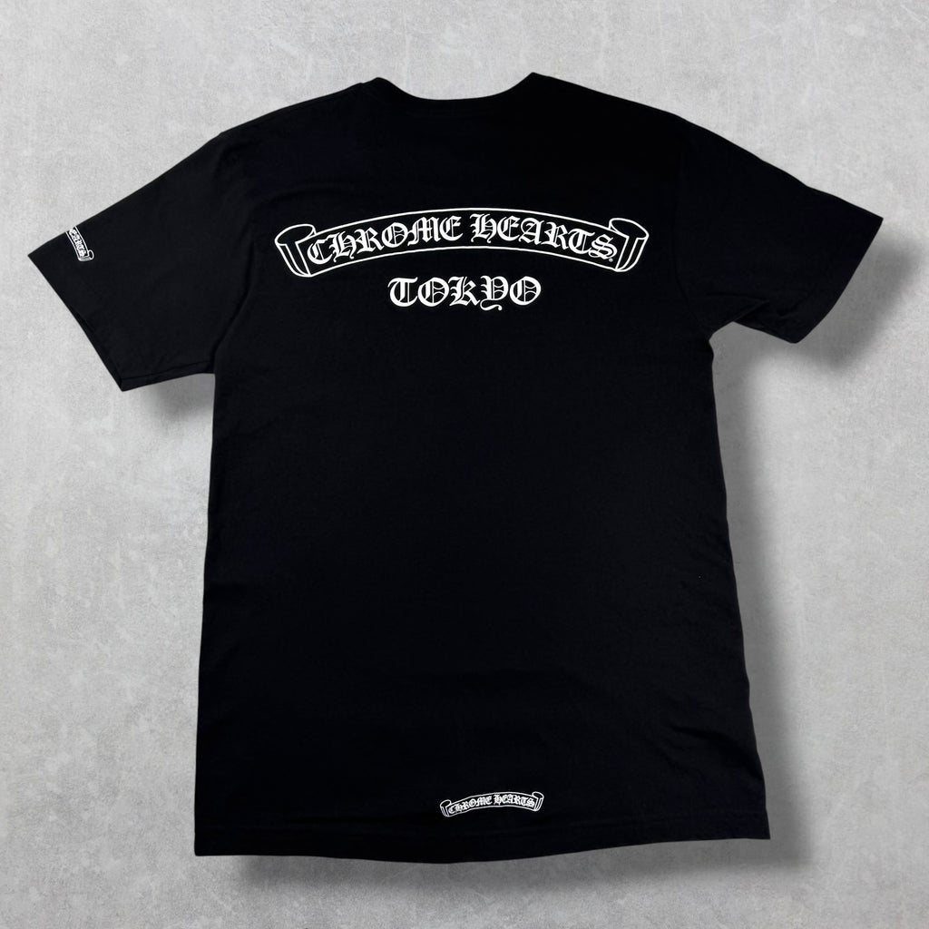Chrome Hearts Tokyo Scroll Logo Tee Black M