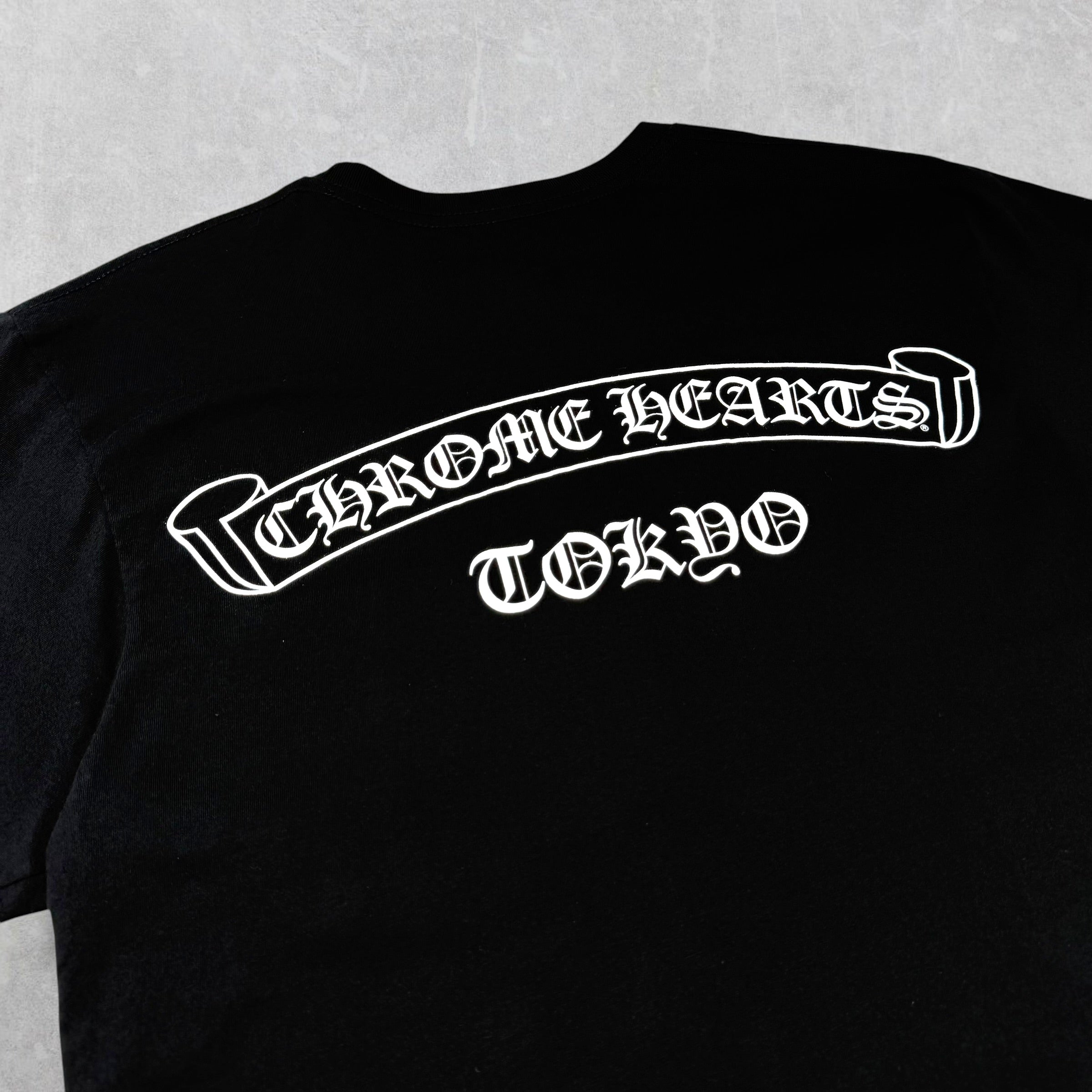 Chrome Hearts Tokyo Scroll Logo Tee Black M